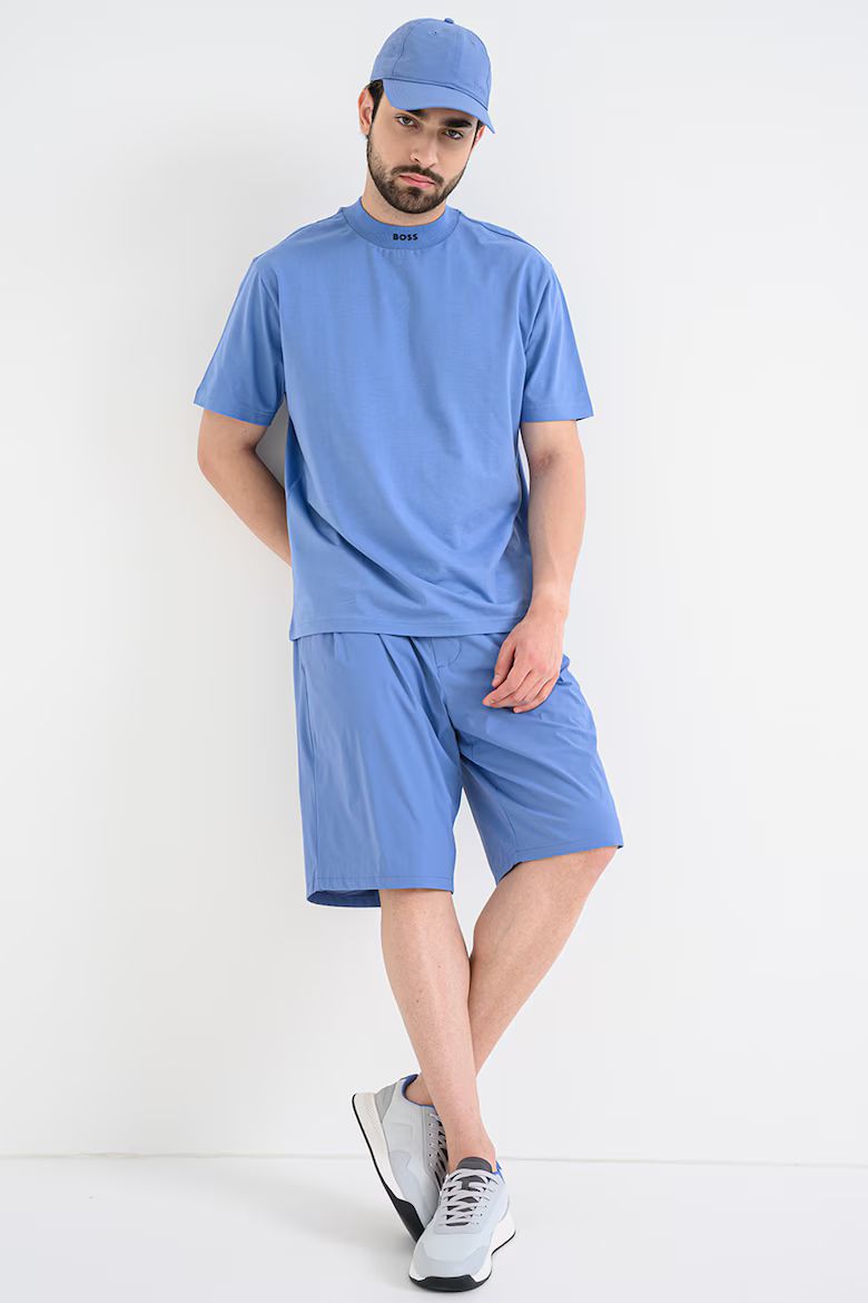 BOSS - Quần short xếp ly phía trước, chất liệu dễ ủi