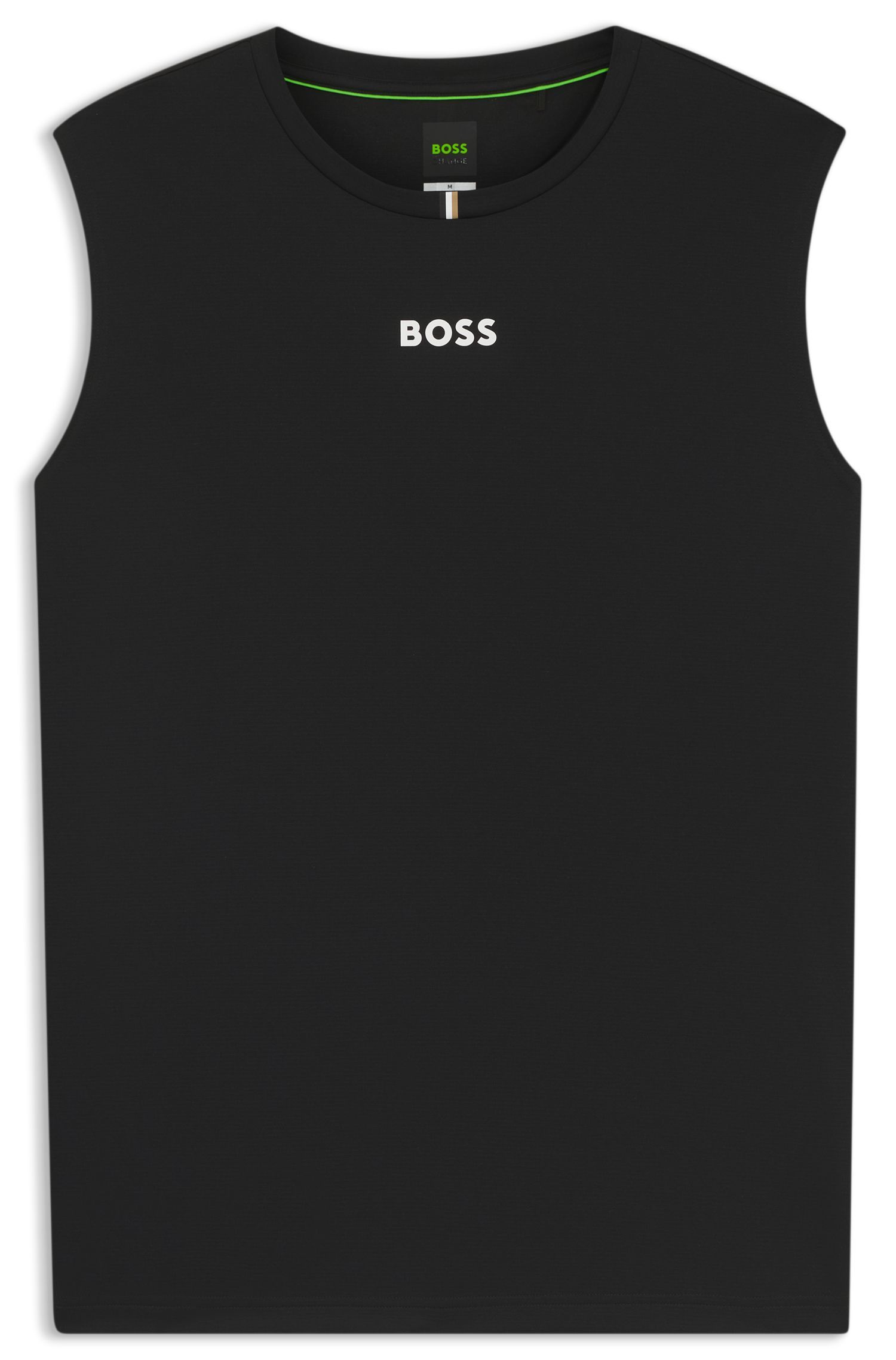 BOSS - Áo ba lỗ chất liệu jersey co giãn thấm hút mồ hôi với chi tiết logo