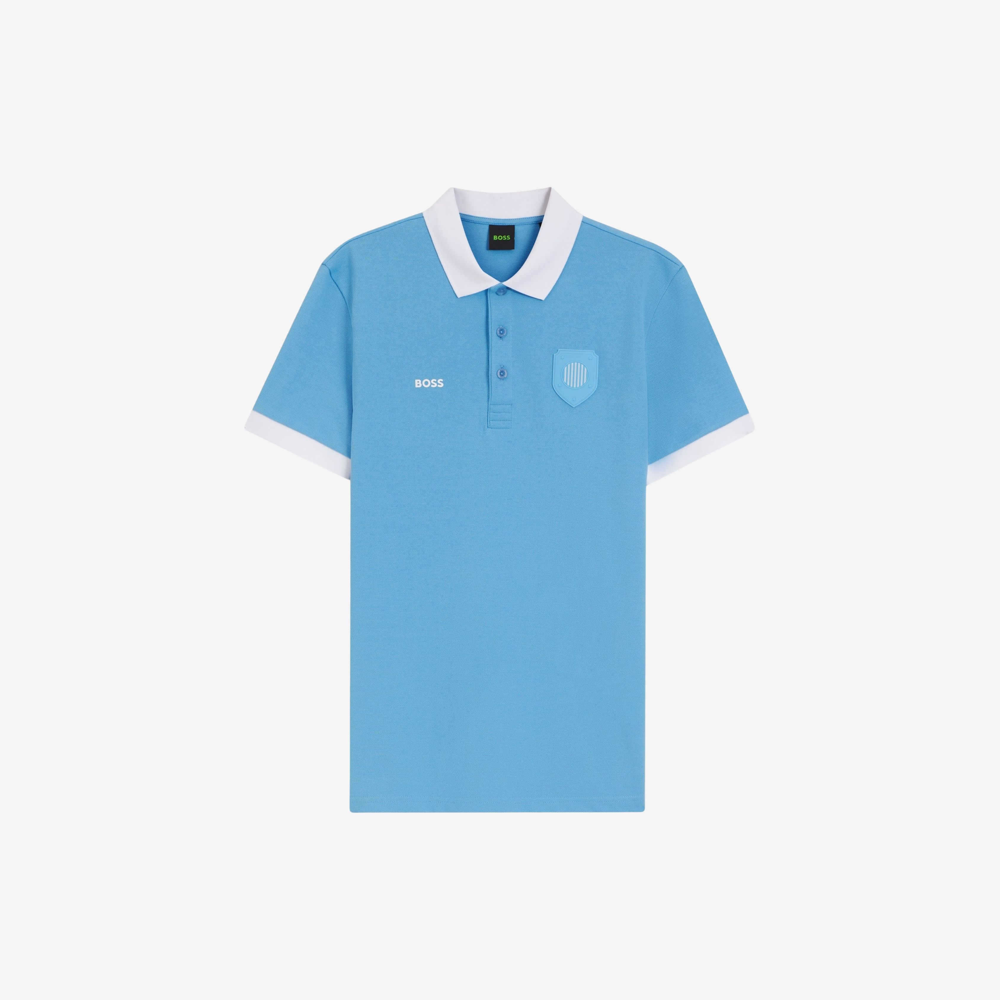 BOSS - Áo polo Paddy với viền cờ quốc gia