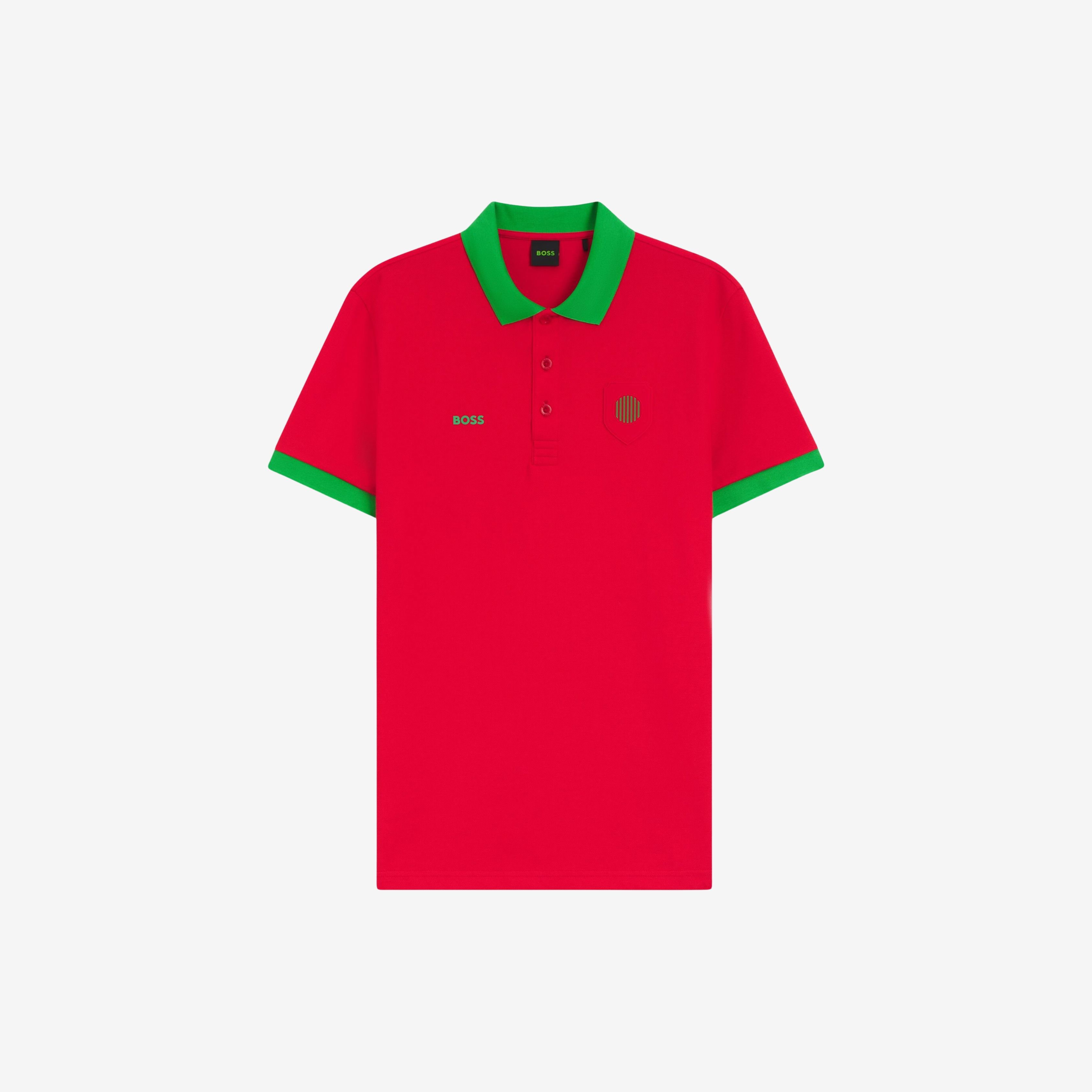 BOSS - Áo polo Paddy với viền cờ quốc gia