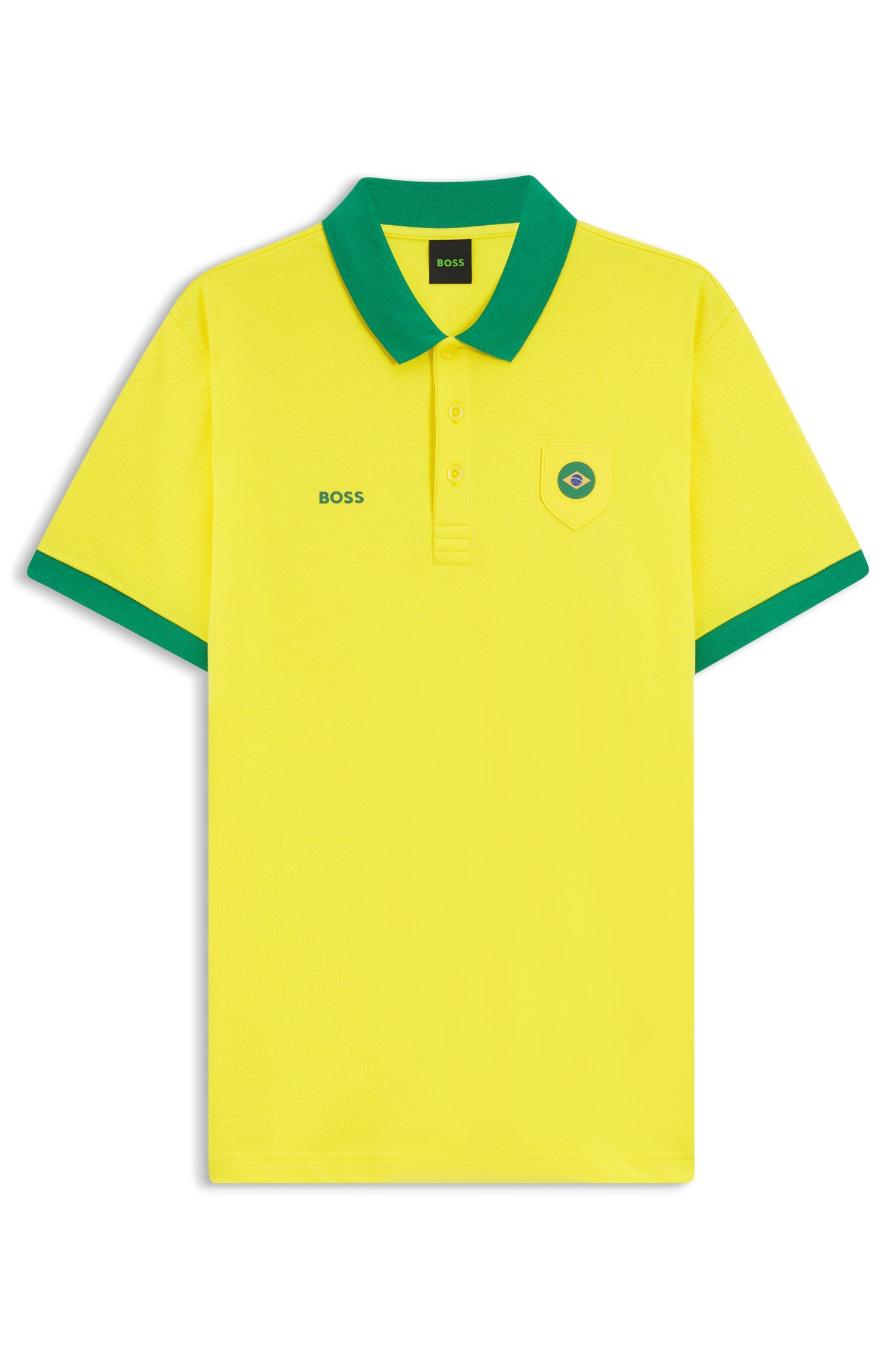 BOSS - Áo polo Paddy với viền cờ quốc gia