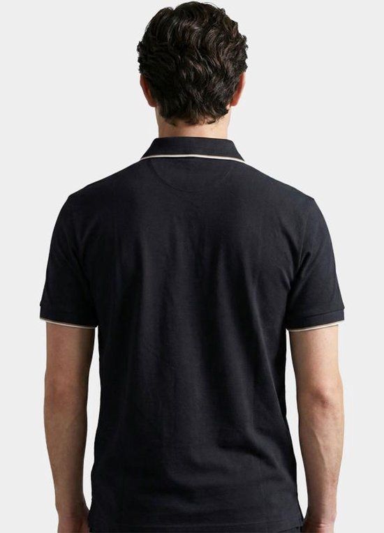 BOSS - Áo polo cotton viền cổ BOSS