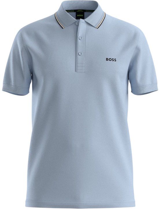 BOSS - Áo polo cotton viền cổ BOSS