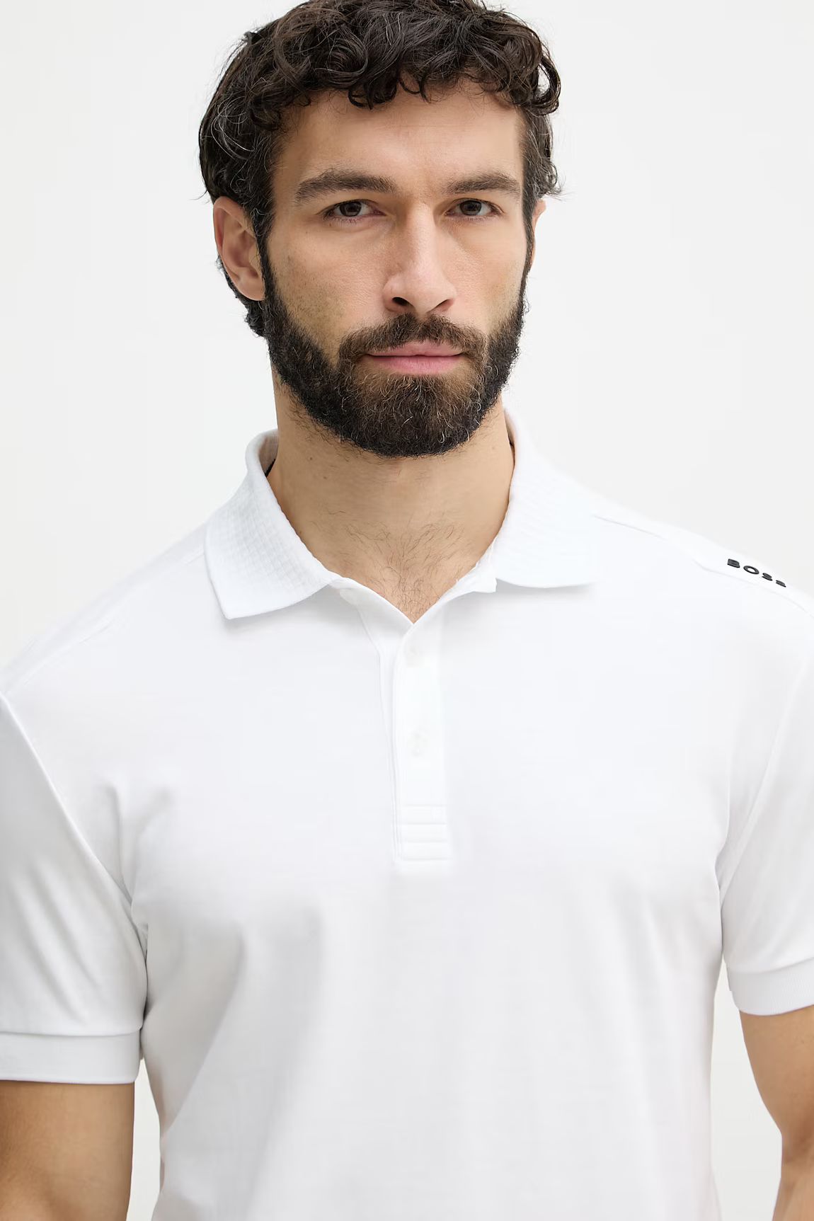 BOSS - Áo polo chi tiết logo BOSS