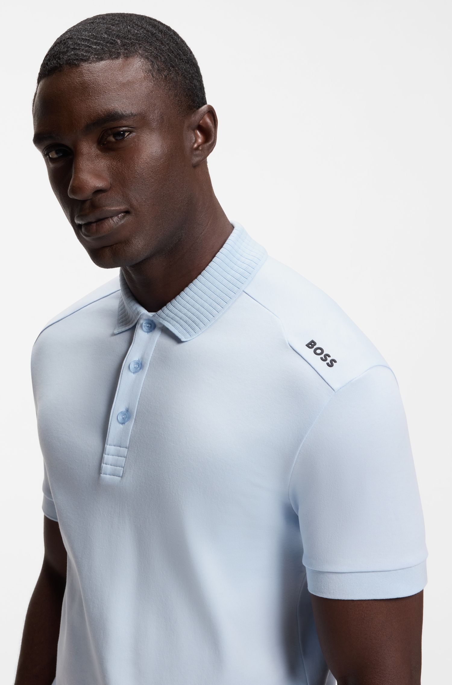 BOSS - Áo polo chi tiết logo BOSS