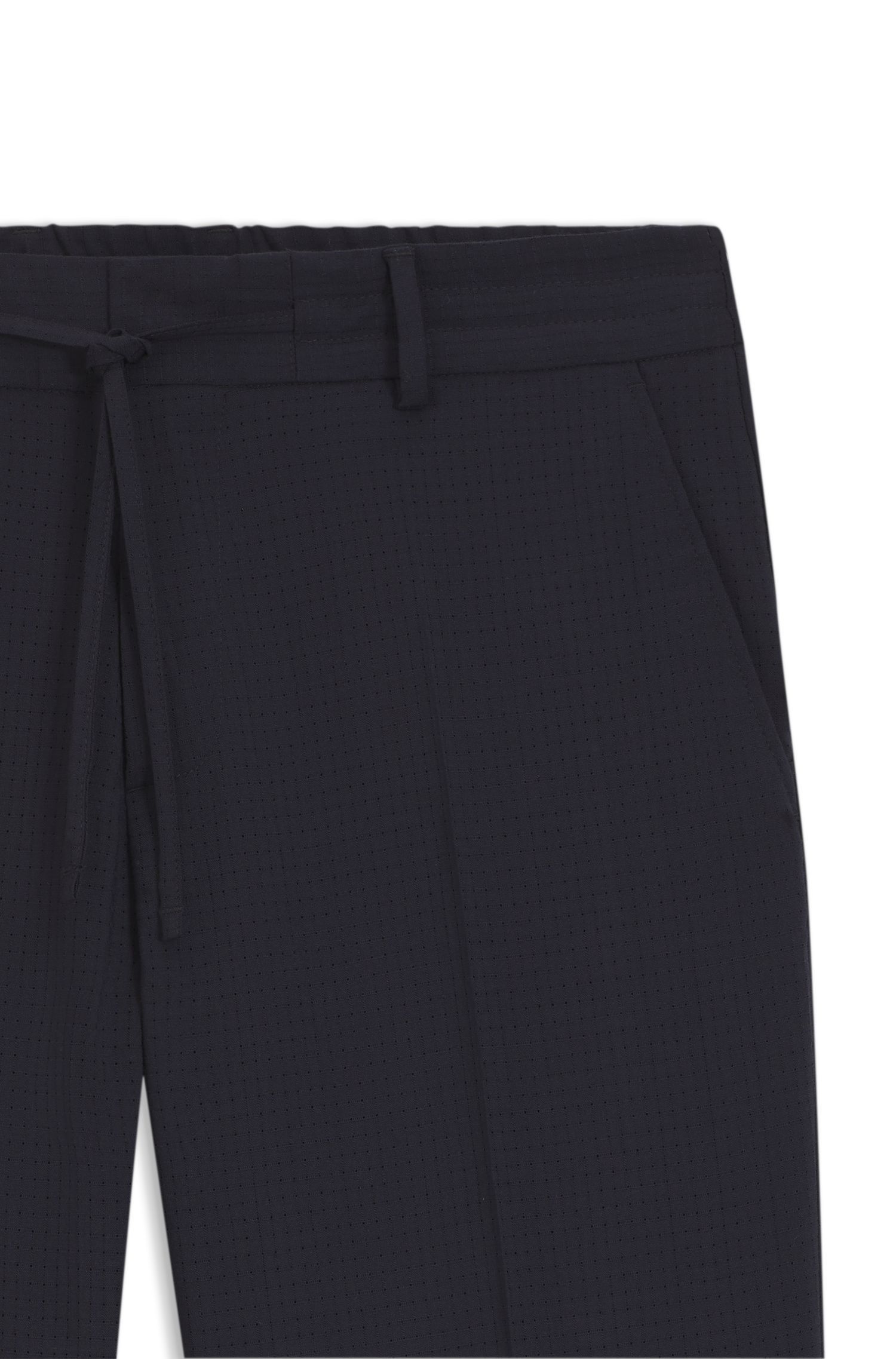 BOSS - Quần dài len pha dáng slim fit, có thể giặt máy