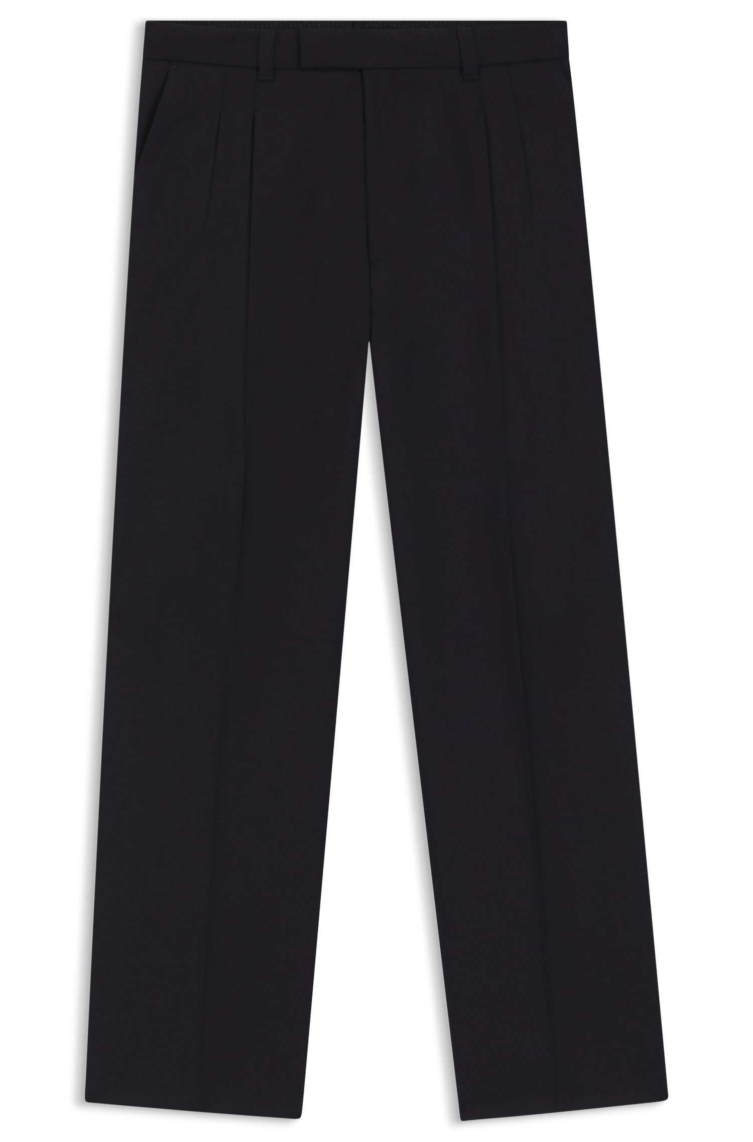 BOSS - Quần len dáng Tapered-fit