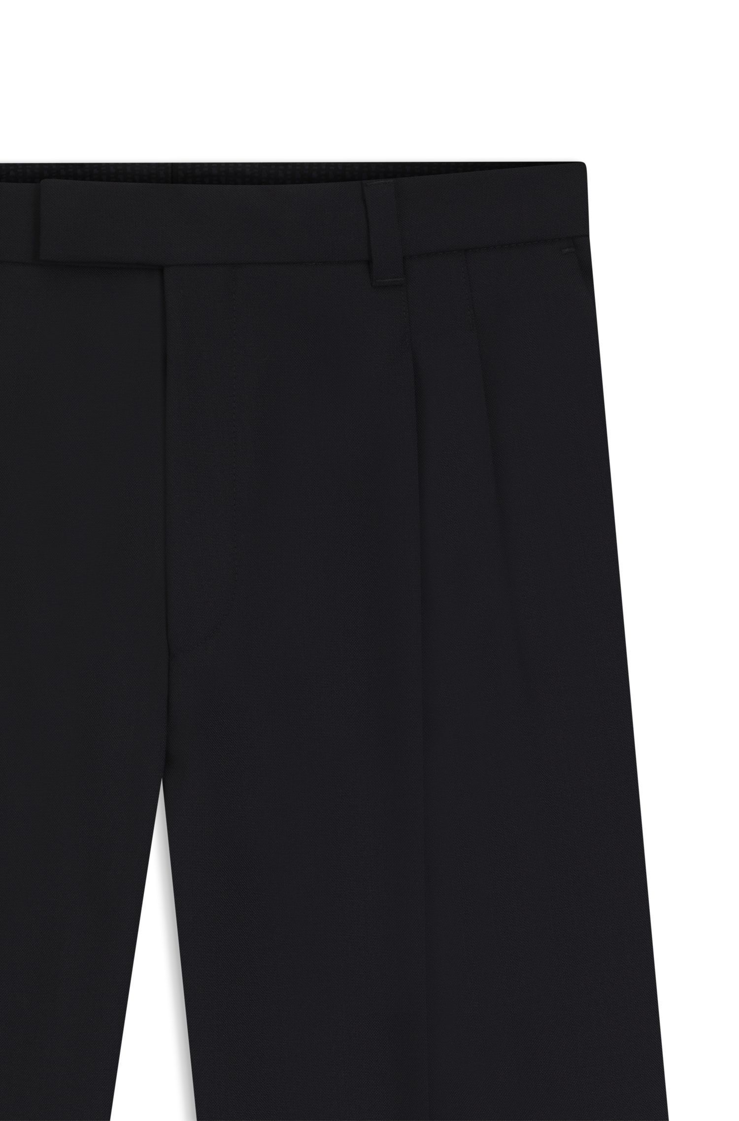 BOSS - Quần len dáng Tapered-fit