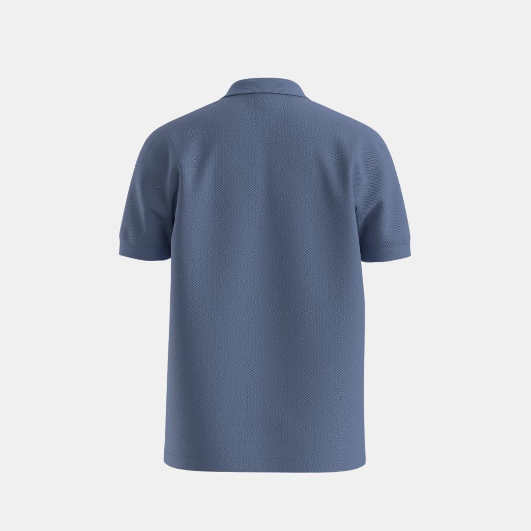BOSS - Áo polo thêu họa tiết trên cotton lưới