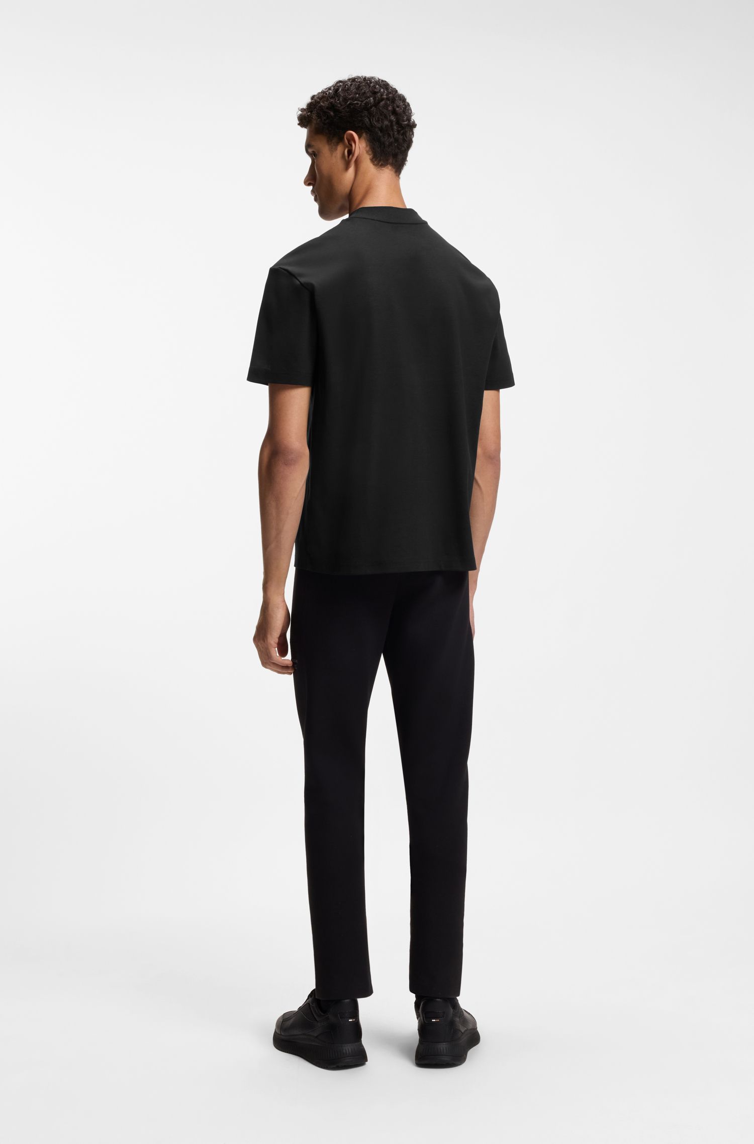 BOSS - Áo thun relaxed fit Porsche x Boss với cổ áo có logo