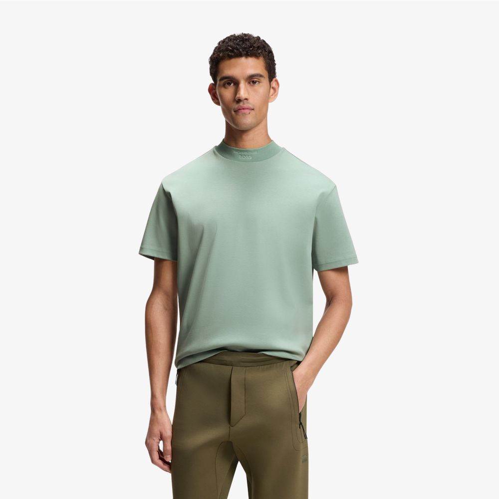 BOSS - Áo thun relaxed fit Porsche x Boss với cổ áo có logo