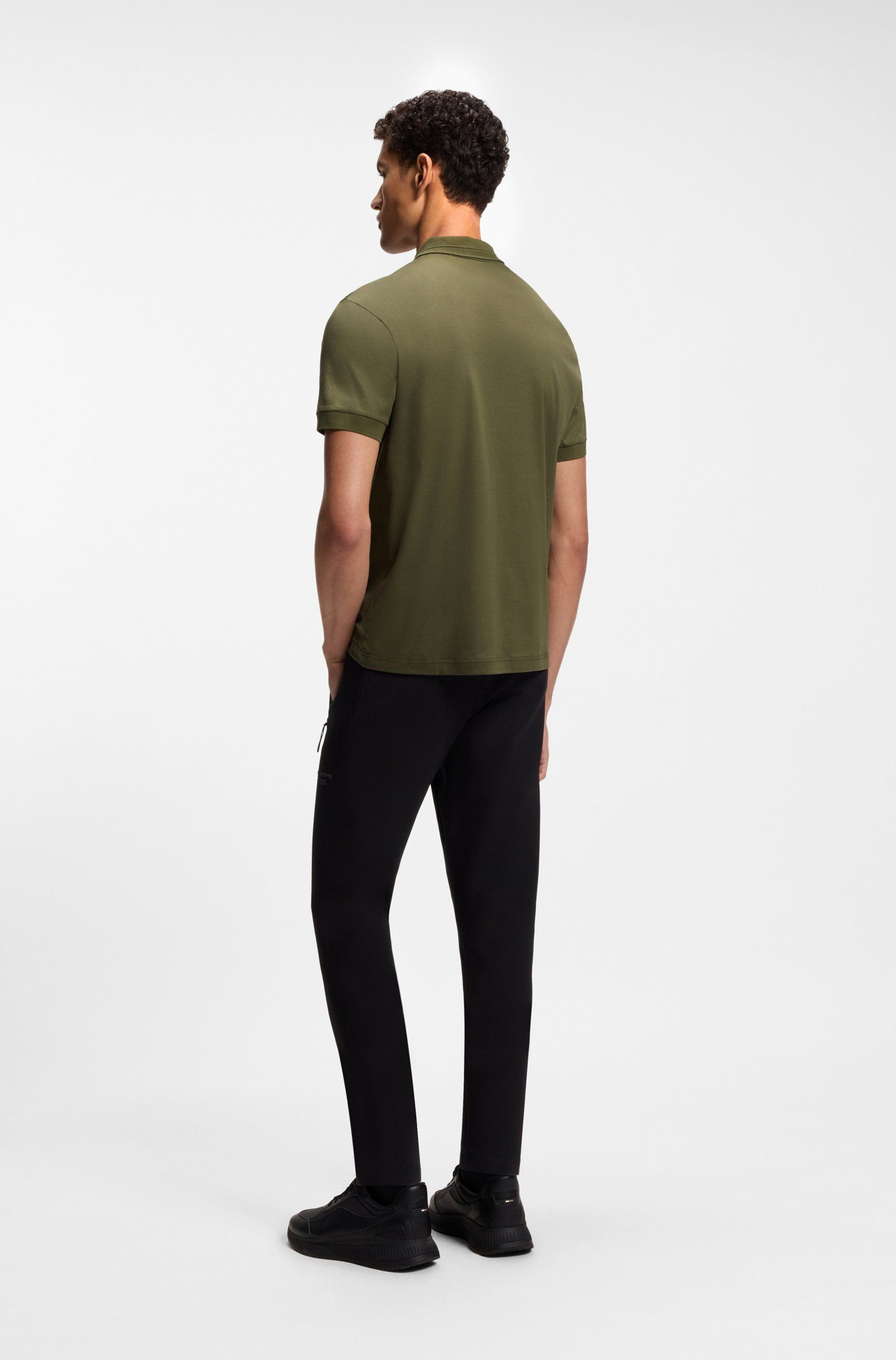 Áo polo Porsche x Boss cotton mercerized