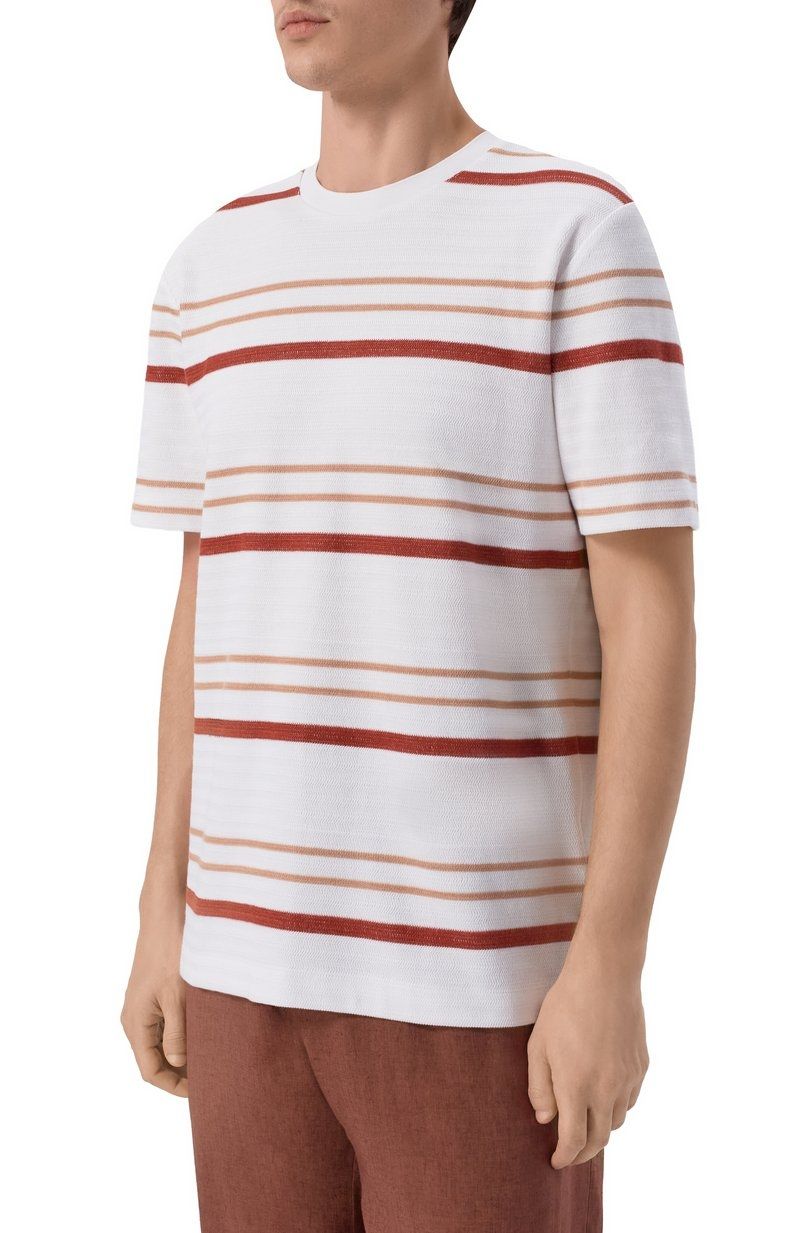 BOSS - Áo thun cotton dáng regular fit