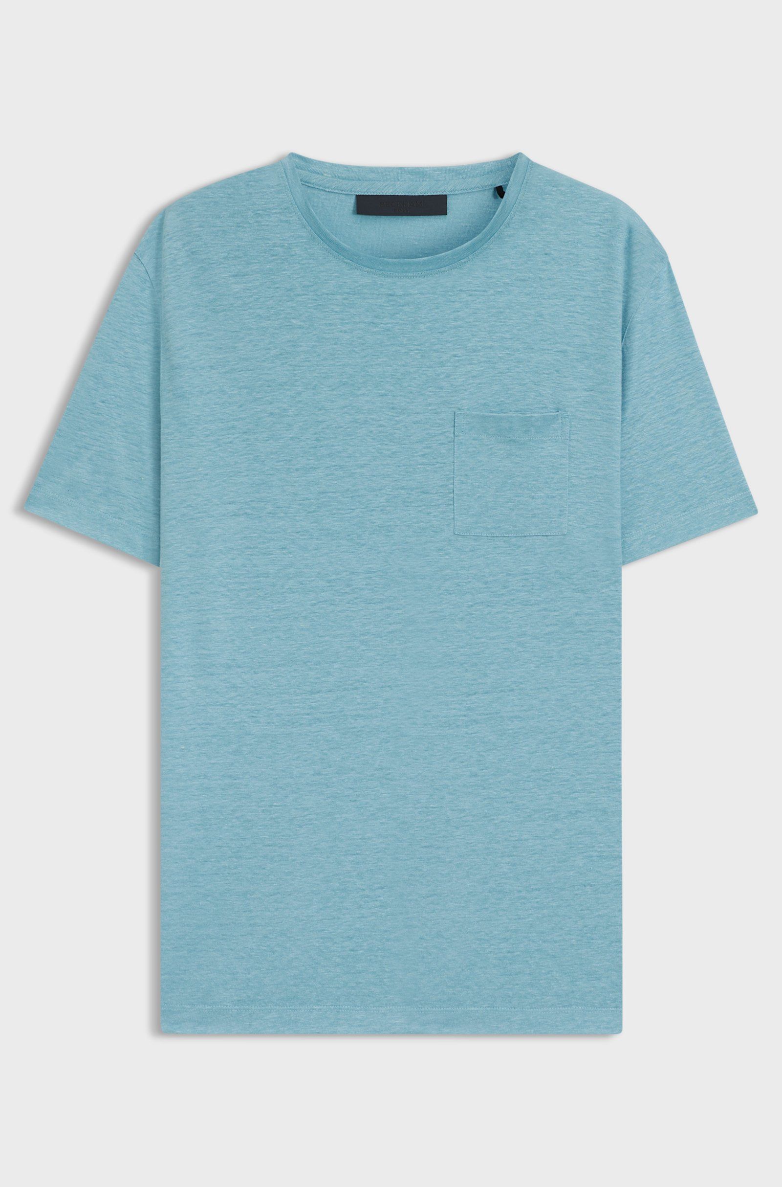 BOSS - Áo thun BOSS by Beckham vải linen