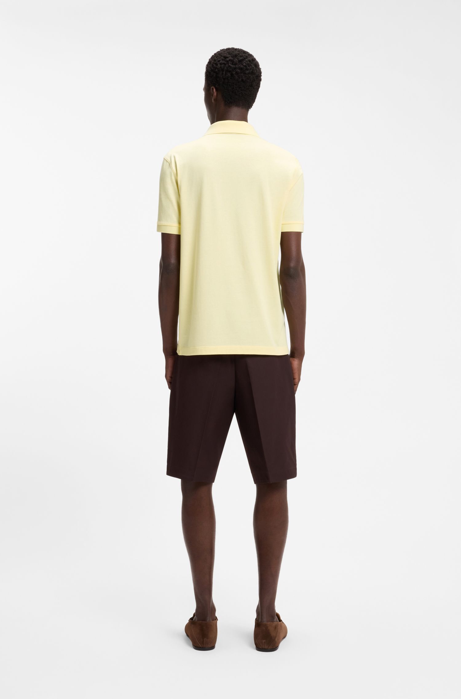 BOSS - Áo polo BOSS BY BECKHAM bằng chất liệu cotton và lụa.