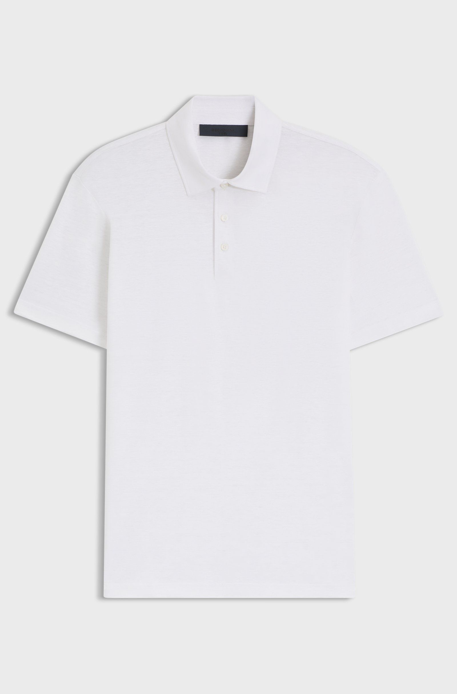 BOSS - Áo polo BOSS By Beckham vải linen
