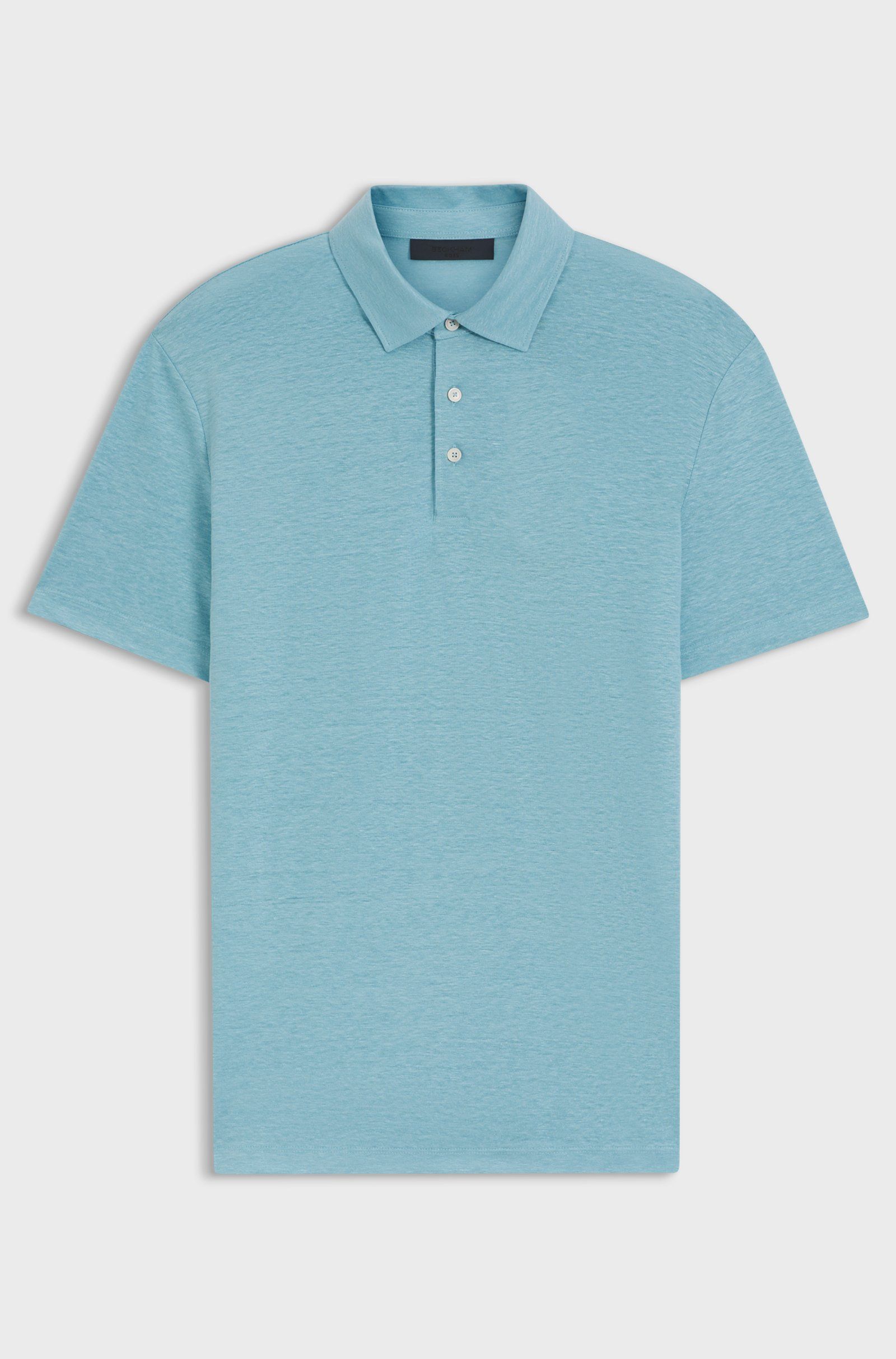 BOSS - Áo polo BOSS By Beckham vải linen