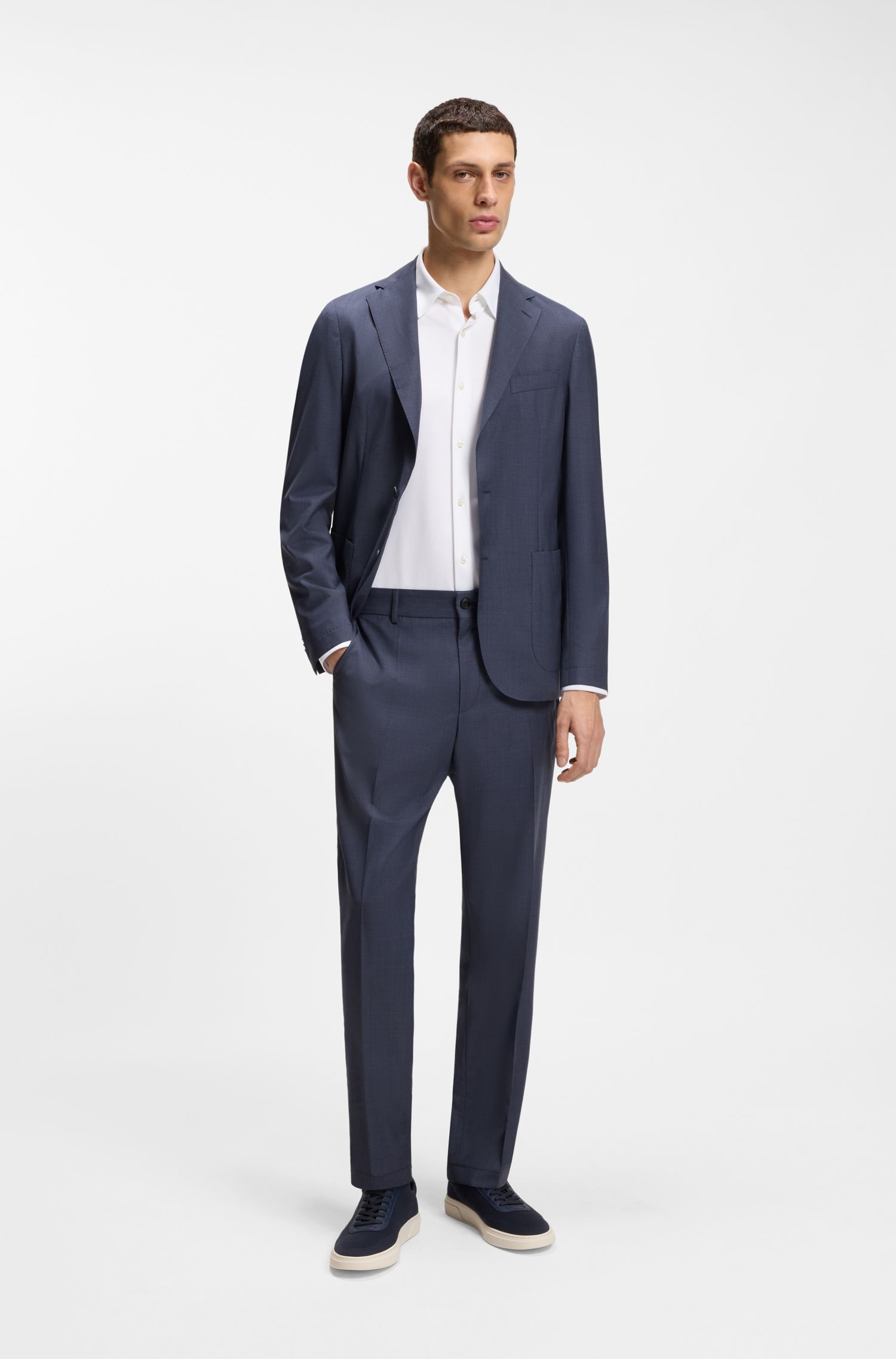 BOSS - Áo sơ mi slim fit, vải co giãn