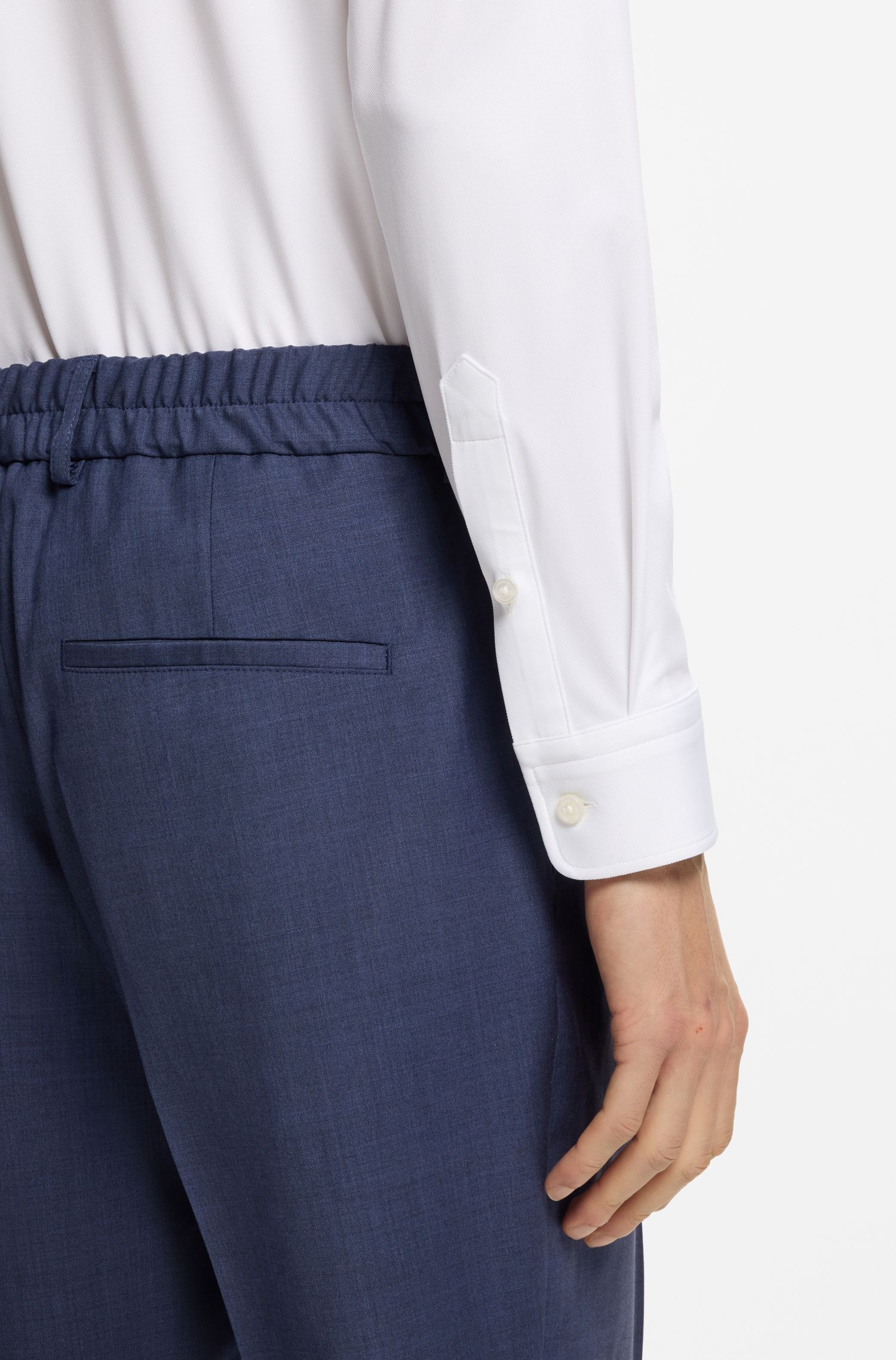 BOSS - Áo sơ mi slim fit, vải co giãn