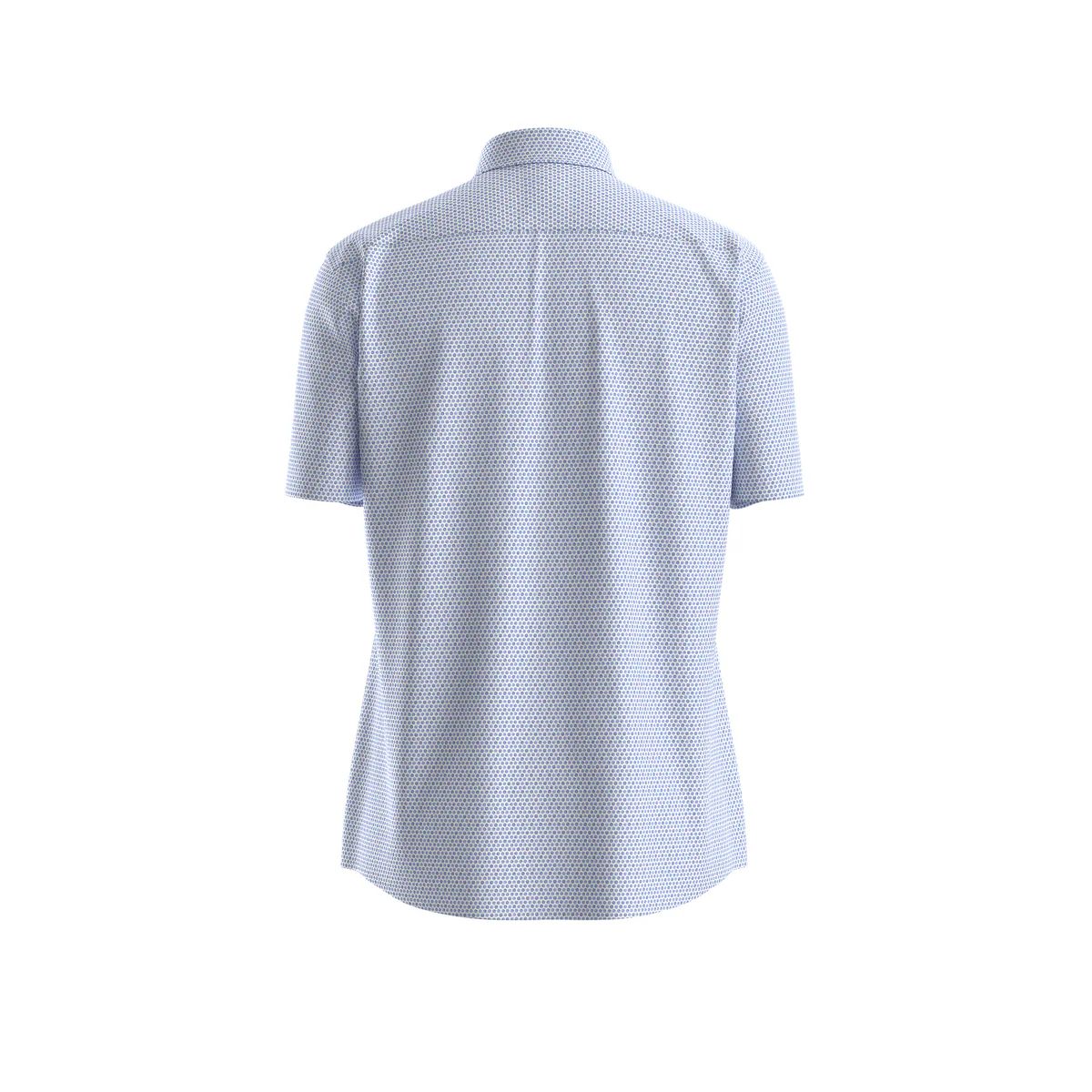 BOSS - Áo sơ mi dáng ôm in họa tiết, chất liệu vải jersey pha cotton