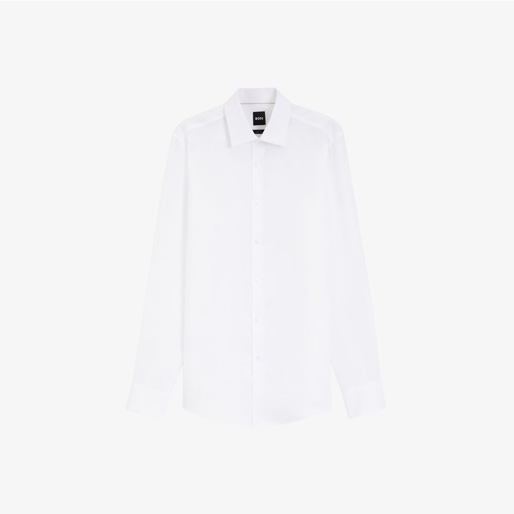 BOSS - Áo sơ mi linen Ý dáng slim fit