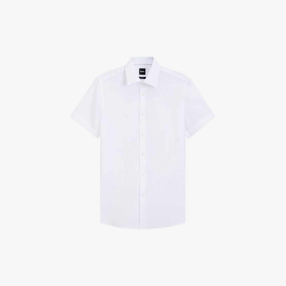 BOSS - Áo sơ mi vải linen BOSS