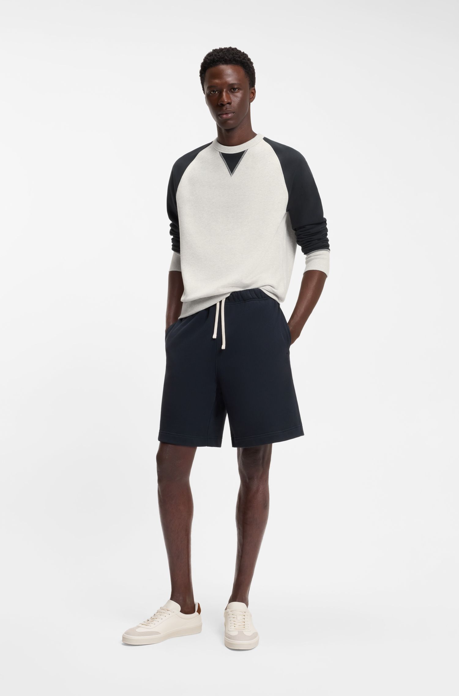 BOSS - Áo len cotton BOSS BY BECKHAM phối màu độc đáo