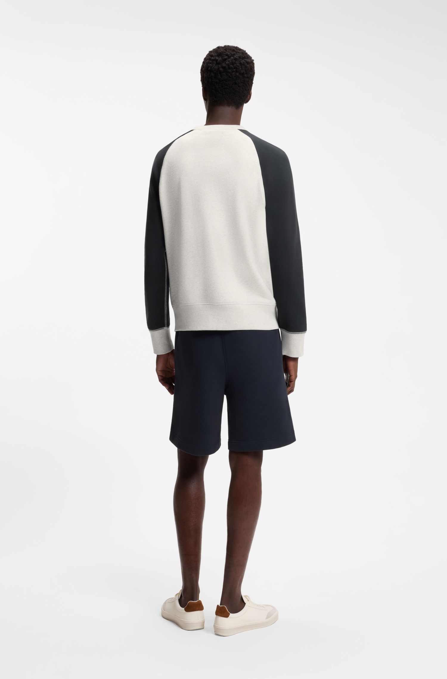 BOSS - Áo len cotton BOSS BY BECKHAM phối màu độc đáo