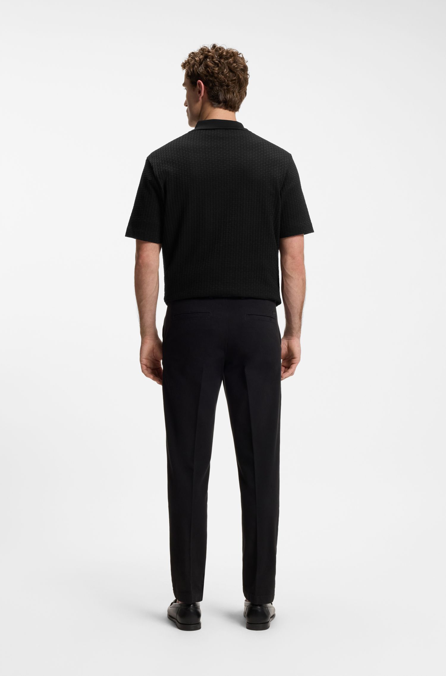 BOSS - Áo polo hoạ tiết jacquard