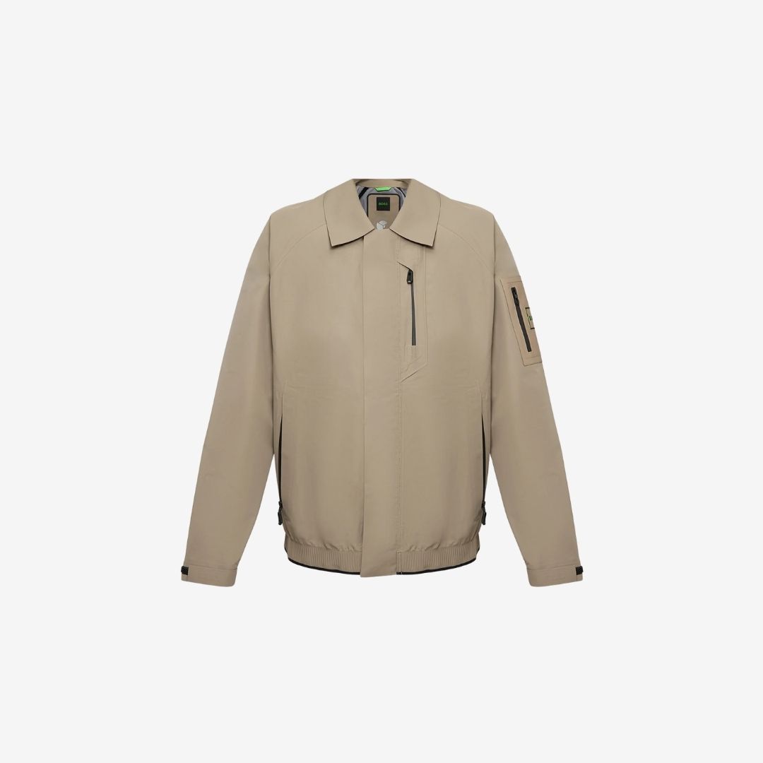 Áo khoác blouson chống thấm nước với nẹp trước ép nhiệt