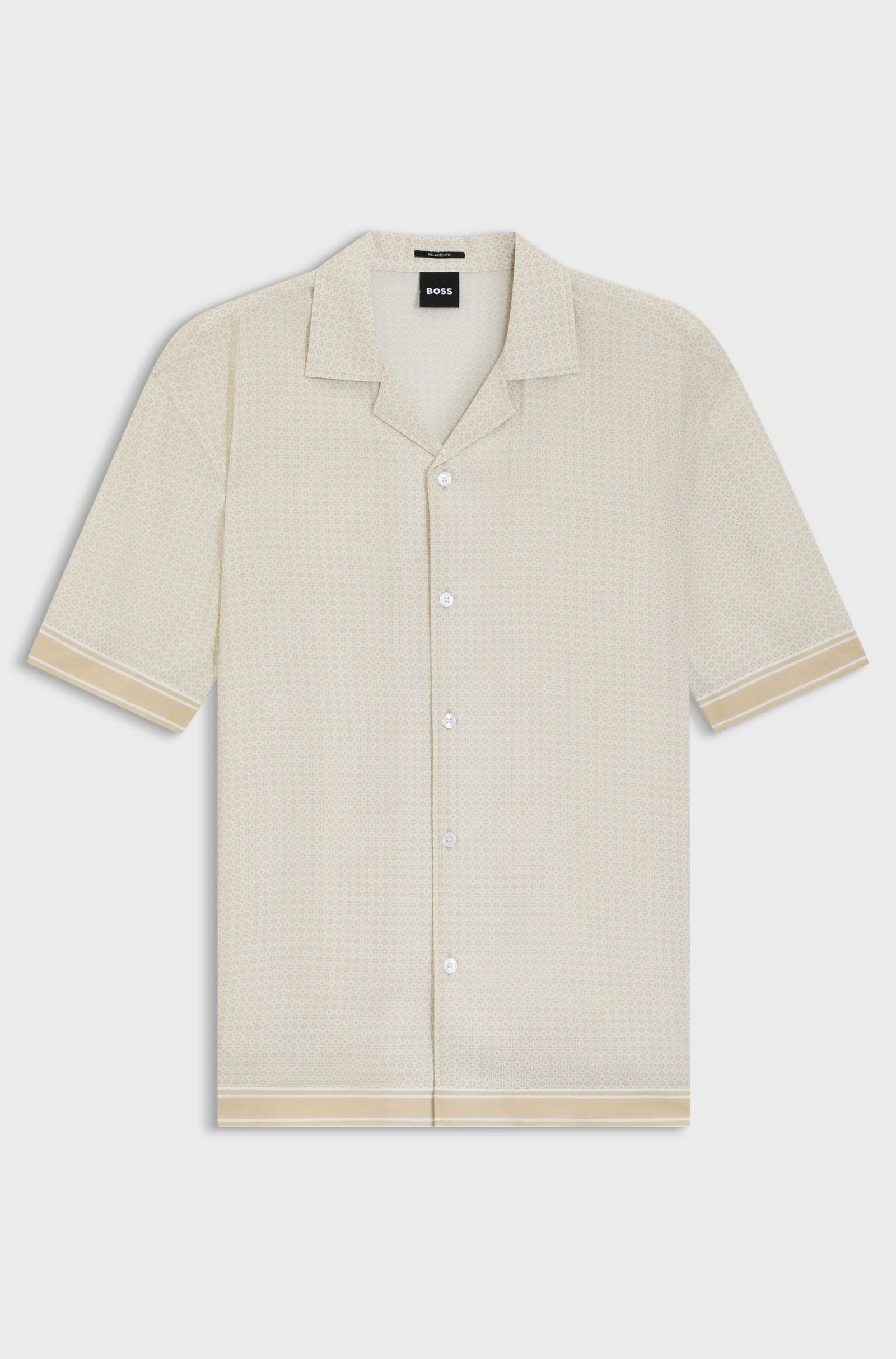 BOSS - Áo sơ mi cotton kẻ sọc