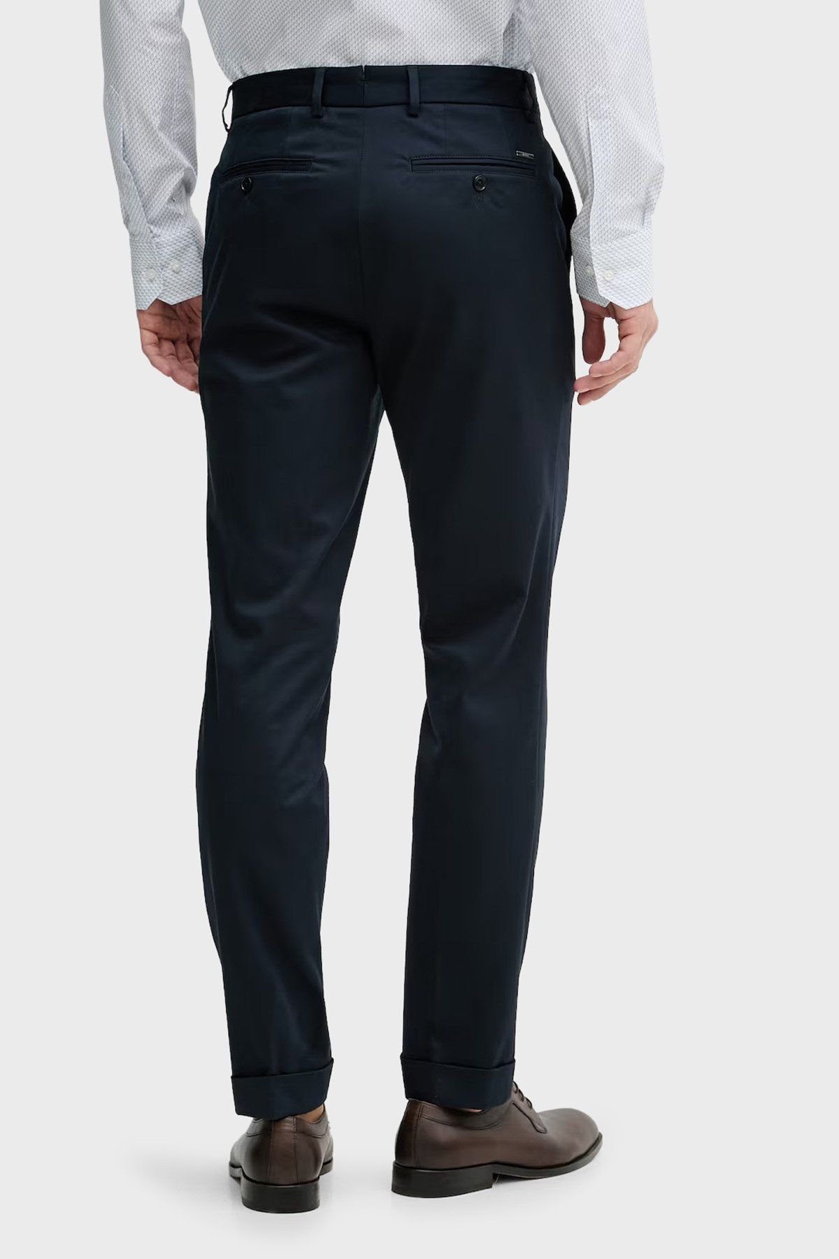 BOSS - Quần dài vải cotton co giãn