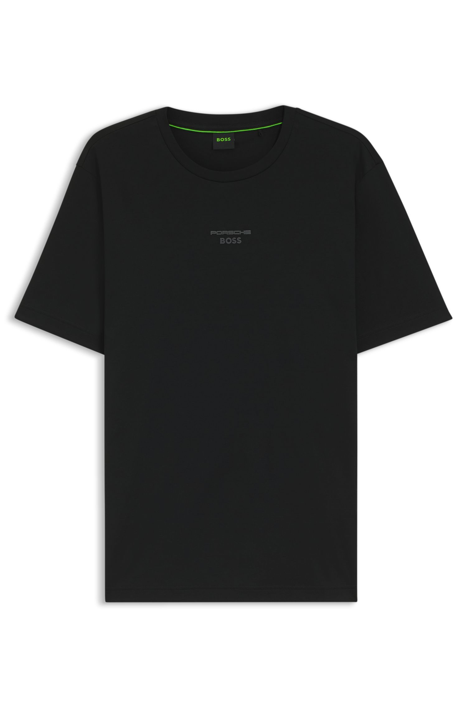 BOSS - Áo thun cotton mercerized Porsche x Boss với họa tiết phía sau