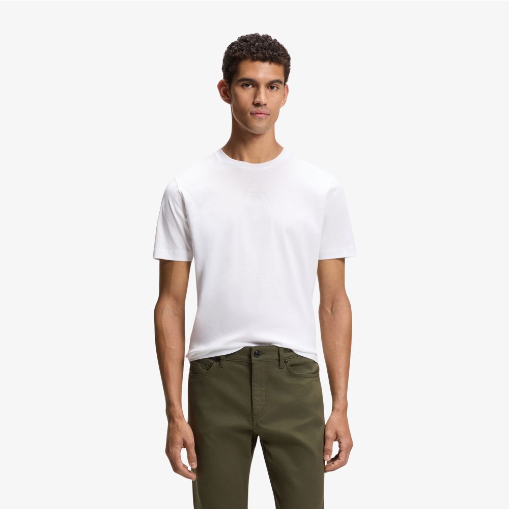 BOSS - Áo thun cotton mercerized Porsche x Boss với họa tiết phía sau