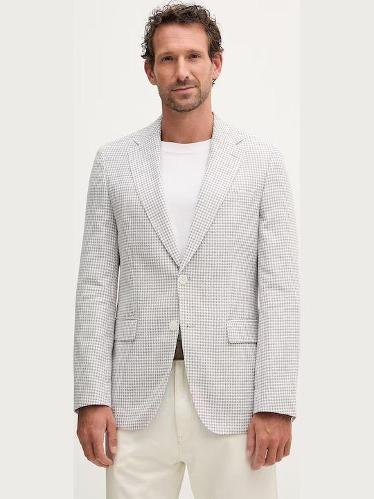 Áo blazer dáng ôm với họa tiết kẻ caro pepita