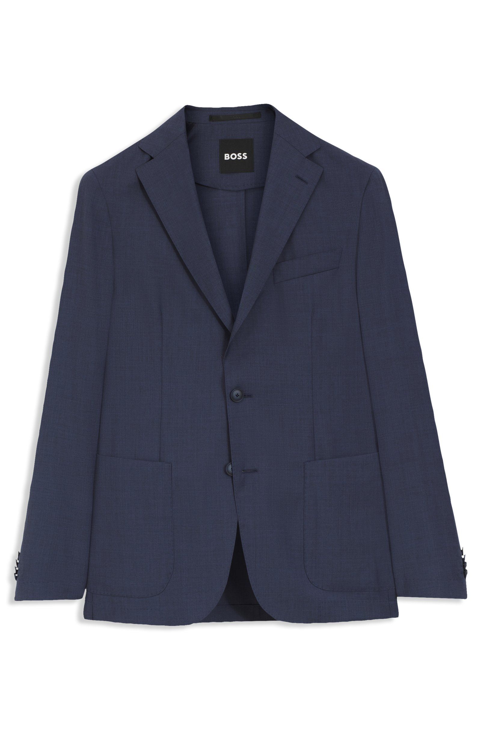 BOSS - Áo khoác len dáng slim fit