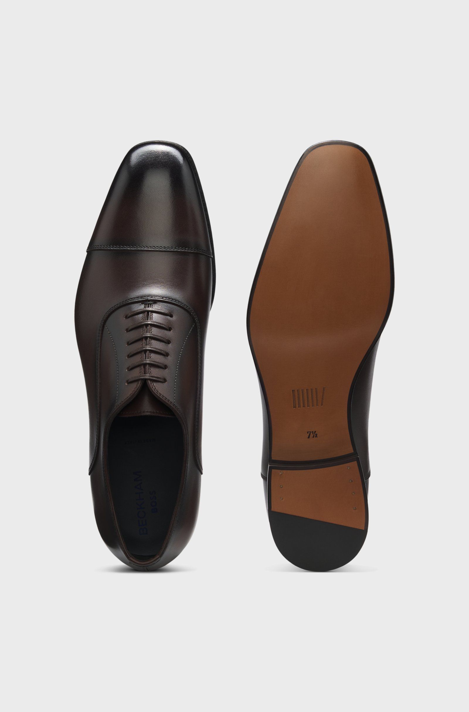 BOSS - Giày Oxford da mũi tròn BOSS BY BECKHAM