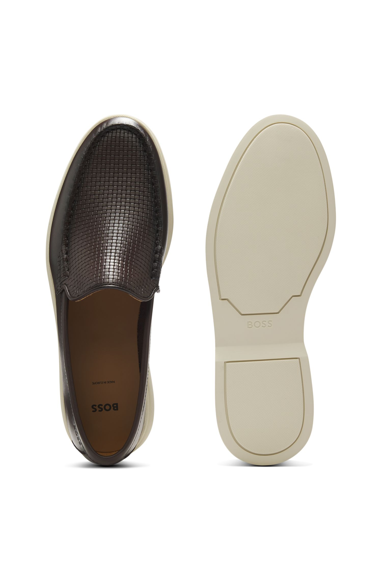 BOSS - Giày loafers da Sienne BOSS