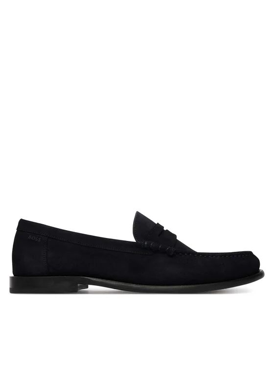 BOSS - Giày Moccasins viền da suede