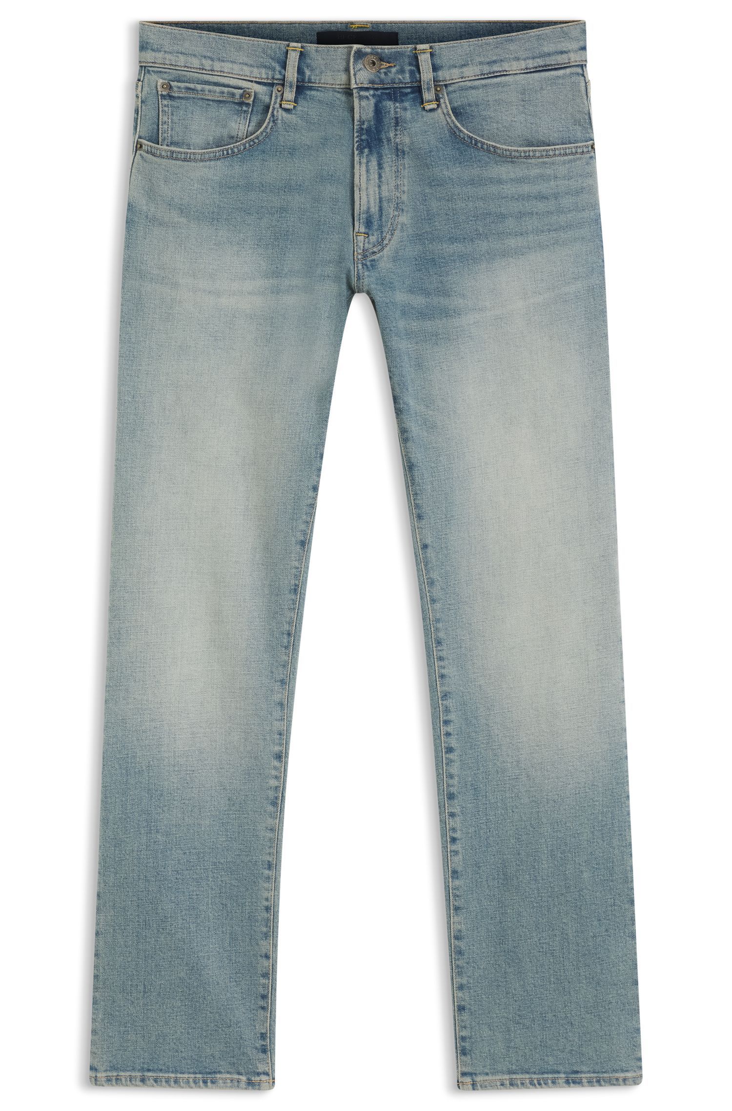 BOSS - Quần jeans dáng ôm BOSS BY BECKHAM bằng vải denim co giãn màu xanh dương
