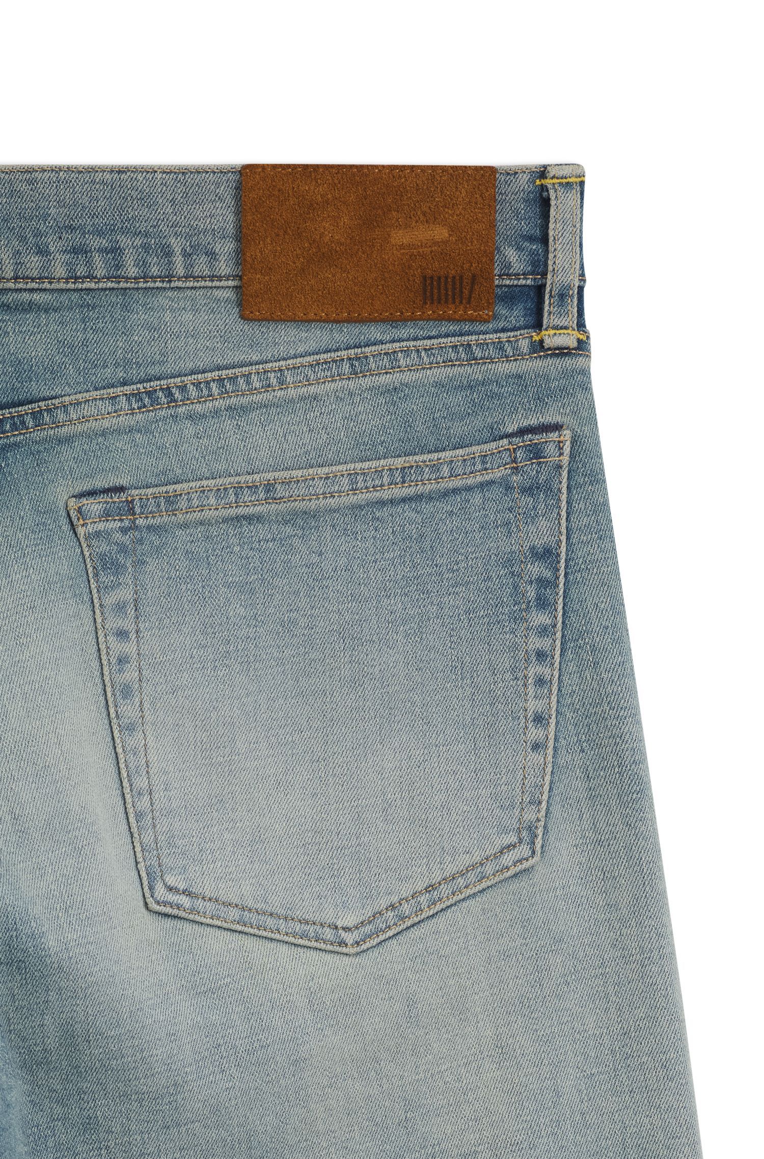 BOSS - Quần jeans dáng ôm BOSS BY BECKHAM bằng vải denim co giãn màu xanh dương