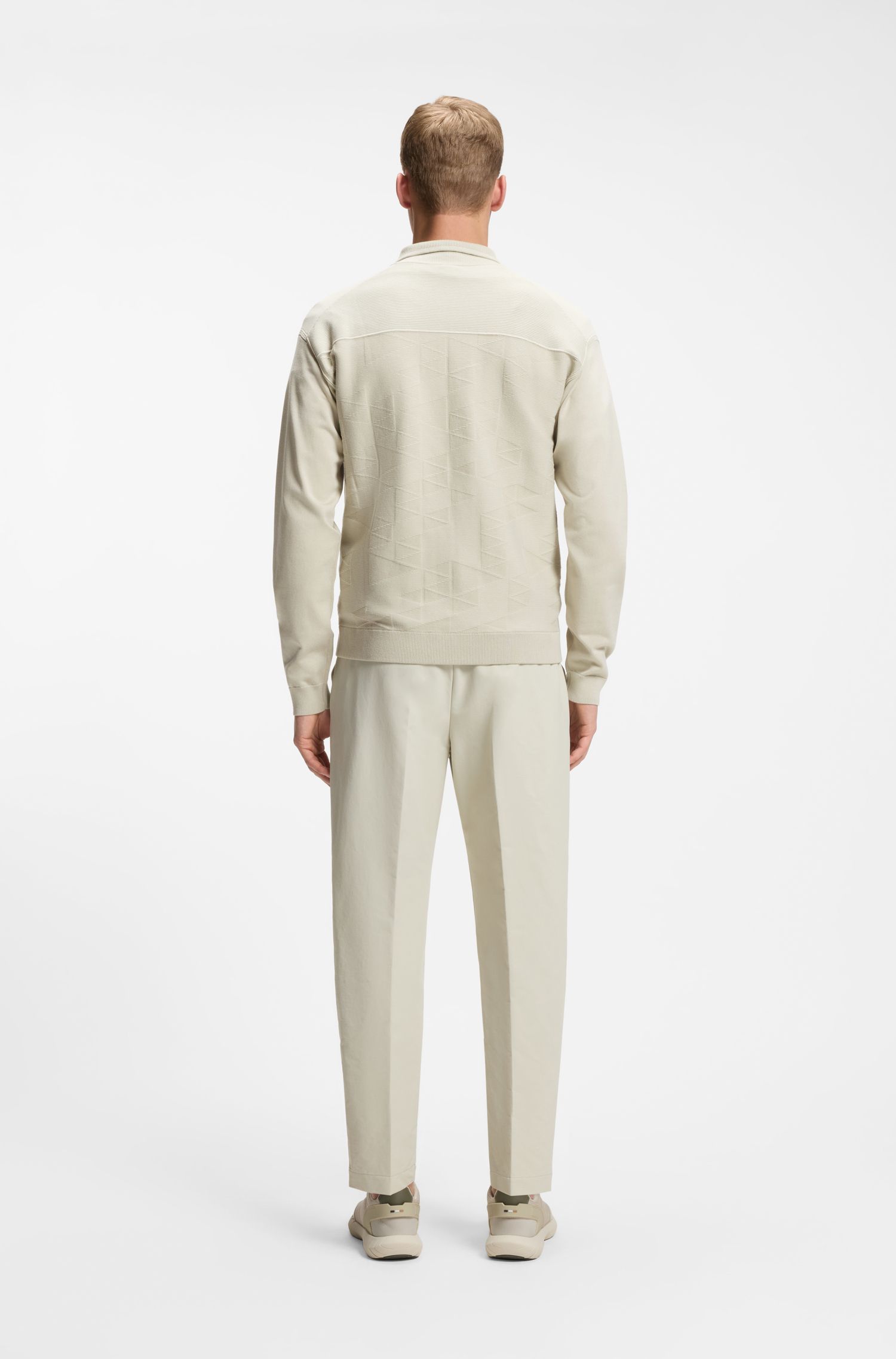 Áo khoác cardigan có khóa kéo với họa tiết đồ họa nổi bật