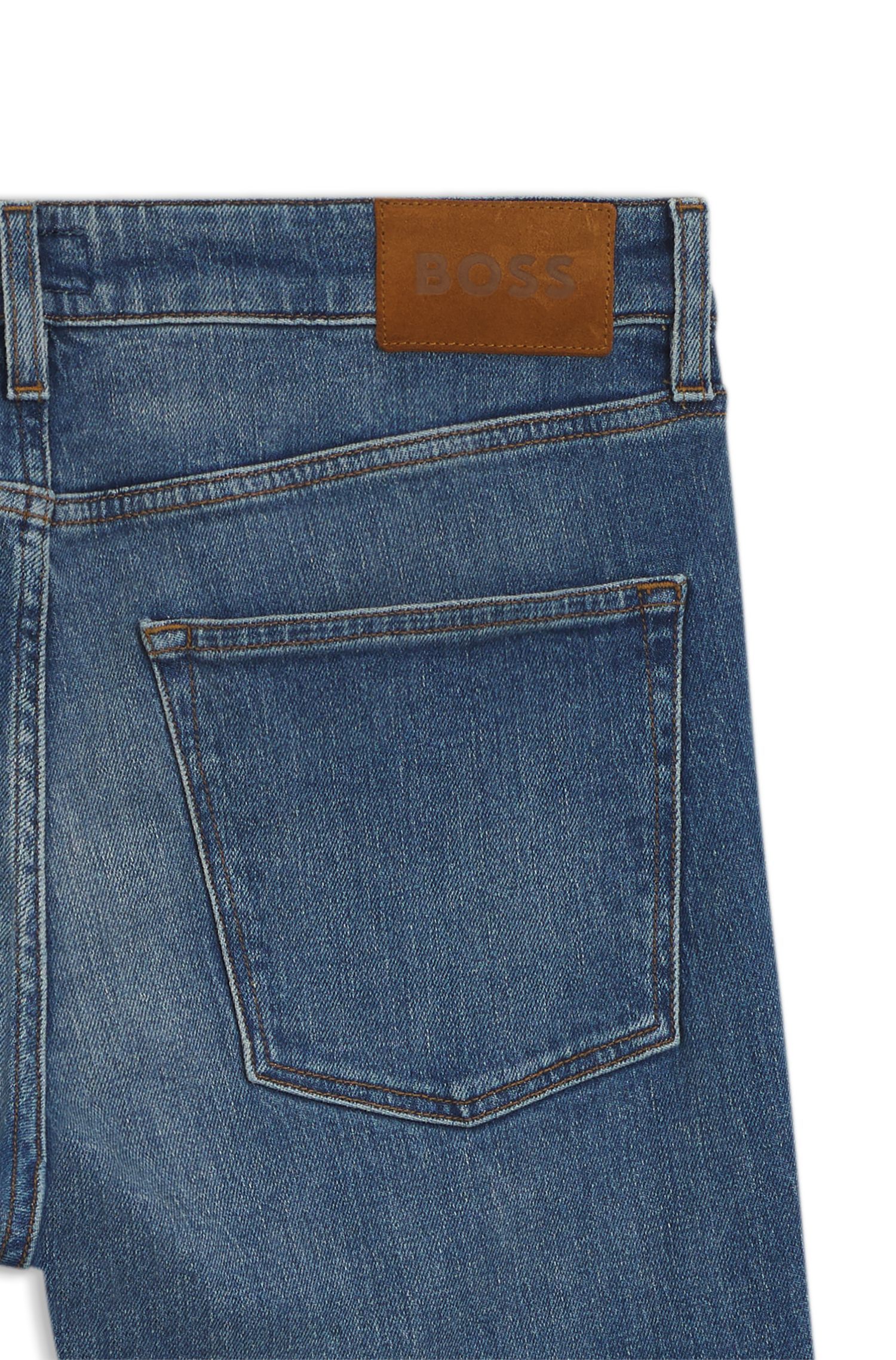 BOSS - Quần jeans dáng ôm làm từ chất liệu denim co giãn mềm mại