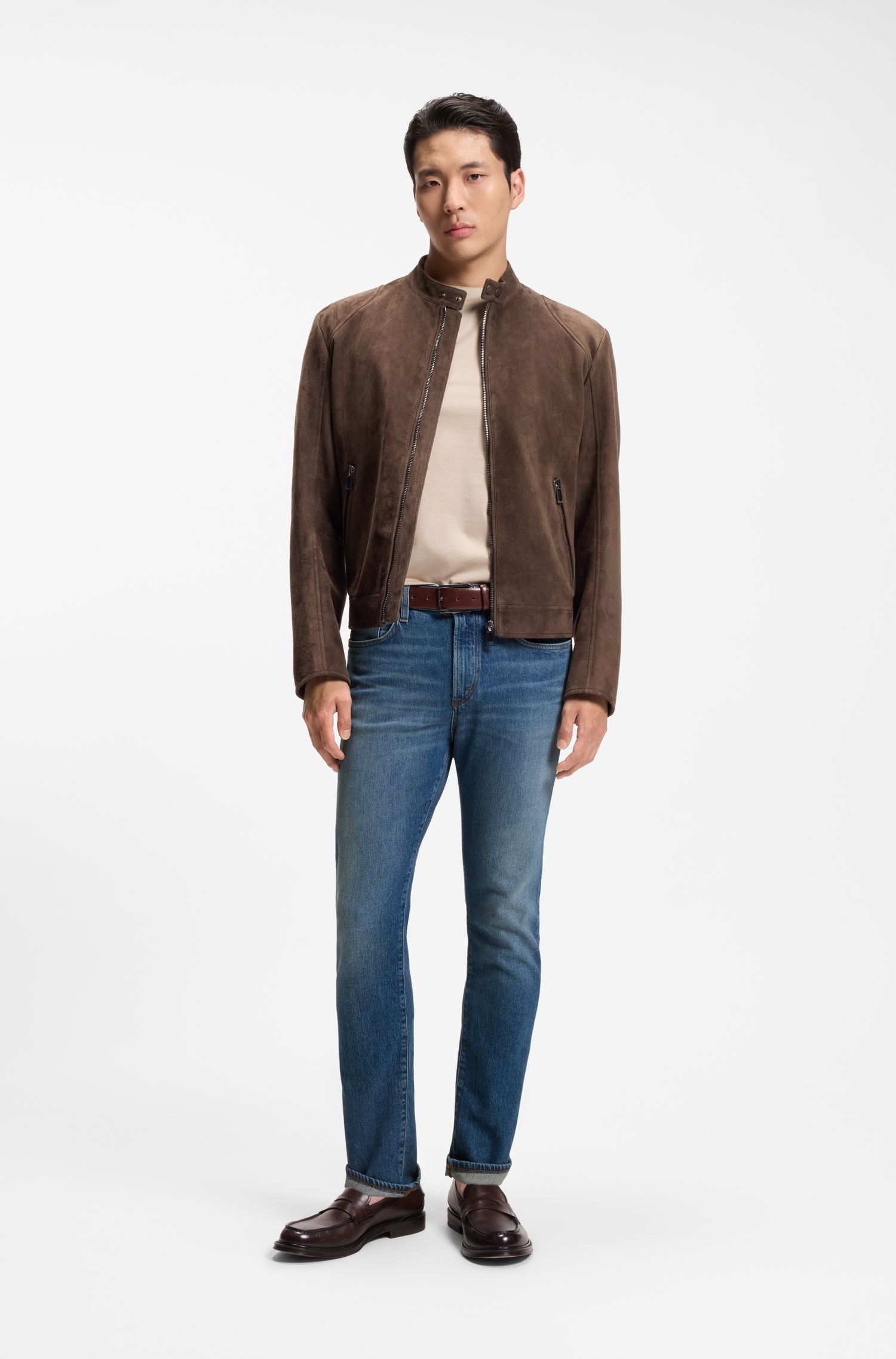 BOSS - Quần jeans dáng ôm làm từ chất liệu denim co giãn mềm mại