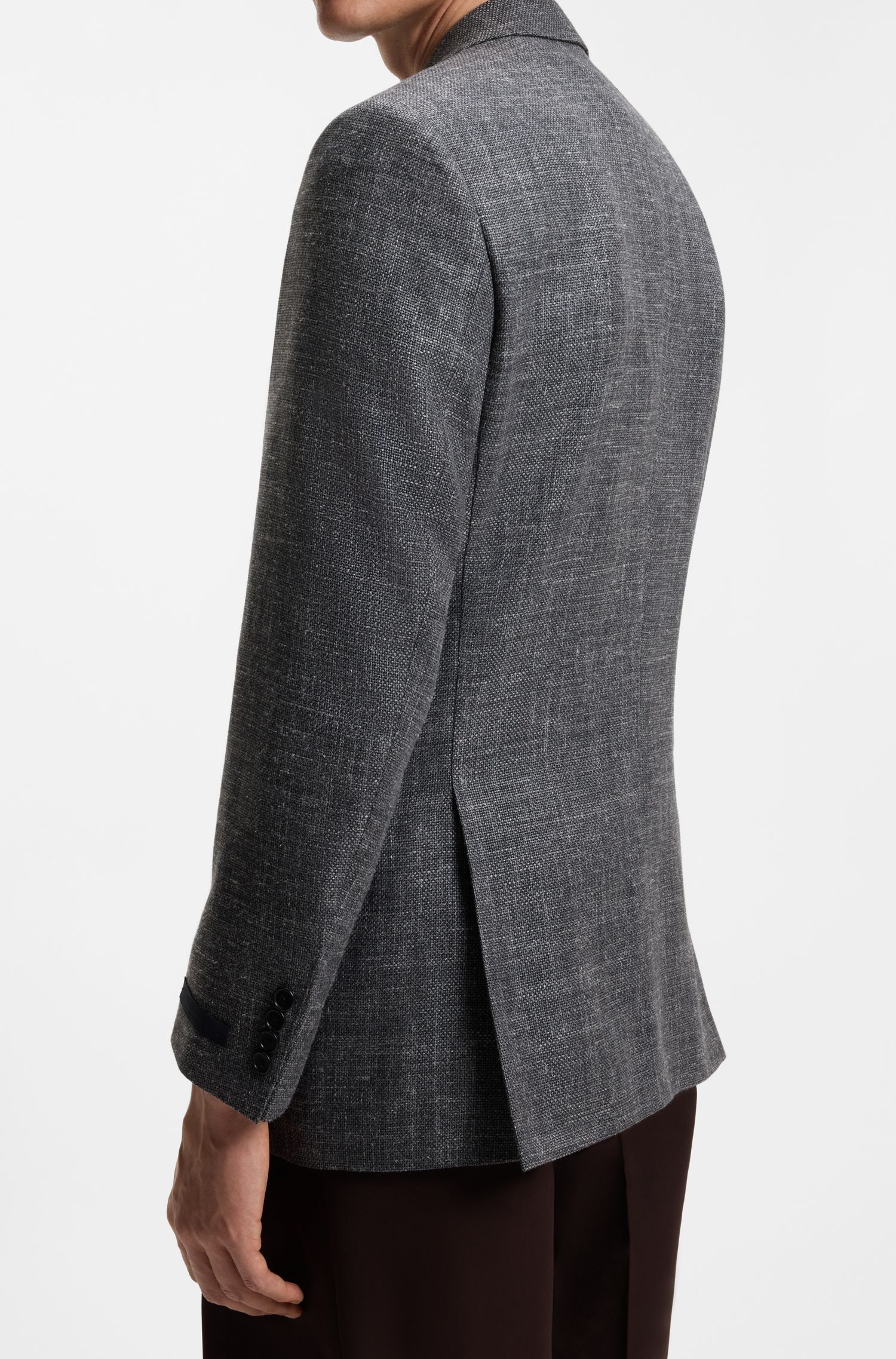BOSS - Áo khoác BOSS BY BECKHAM làm từ len, lụa, vải lanh và cashmere