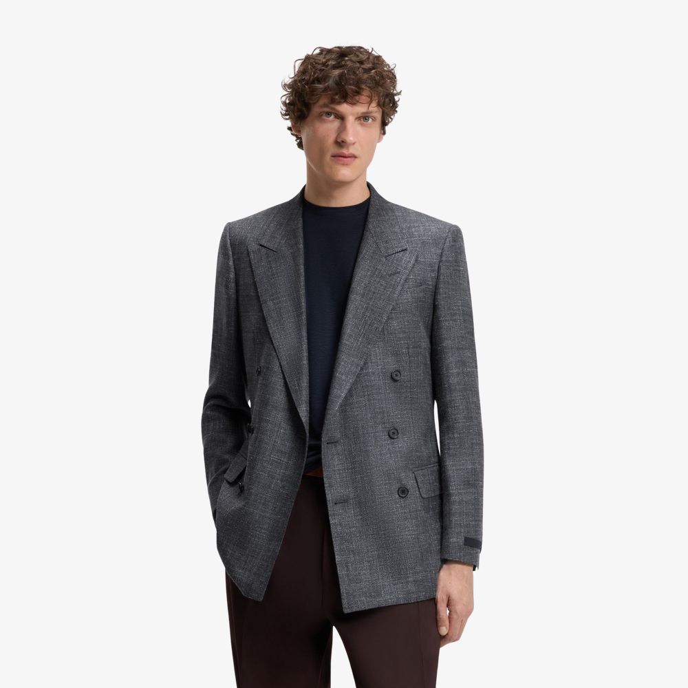 BOSS - Áo khoác BOSS BY BECKHAM làm từ len, lụa, vải lanh và cashmere