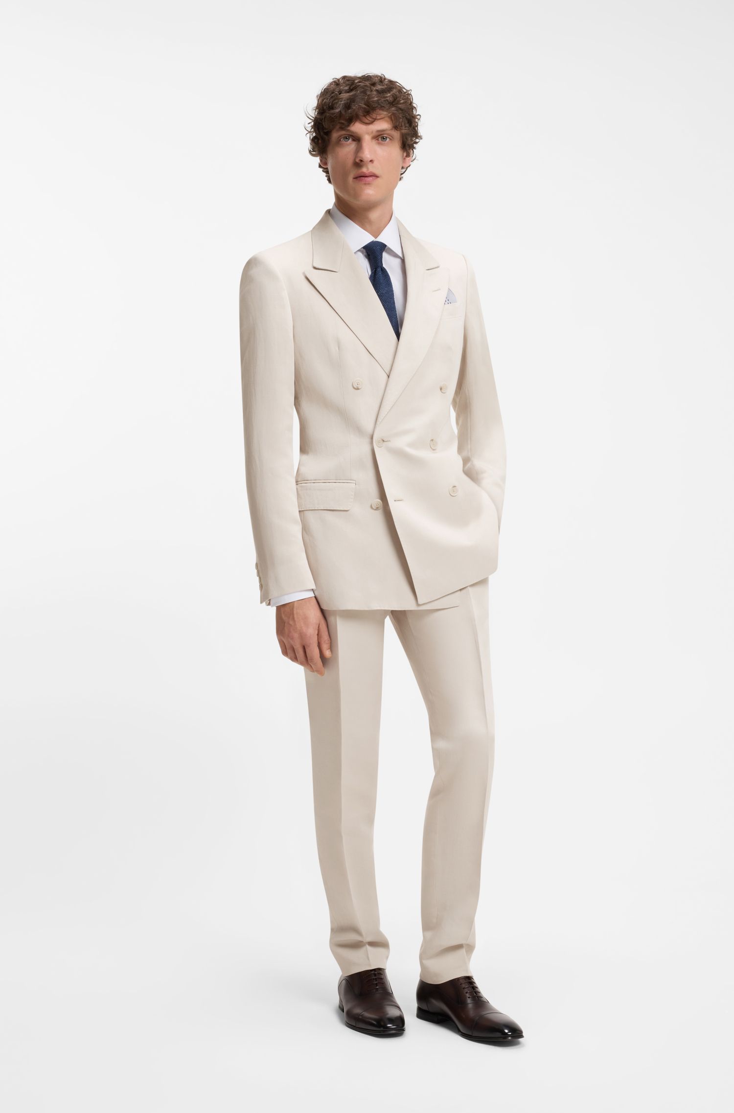 BOSS - Áo khoác dáng ôm BOSS BY BECKHAM với họa tiết nhỏ