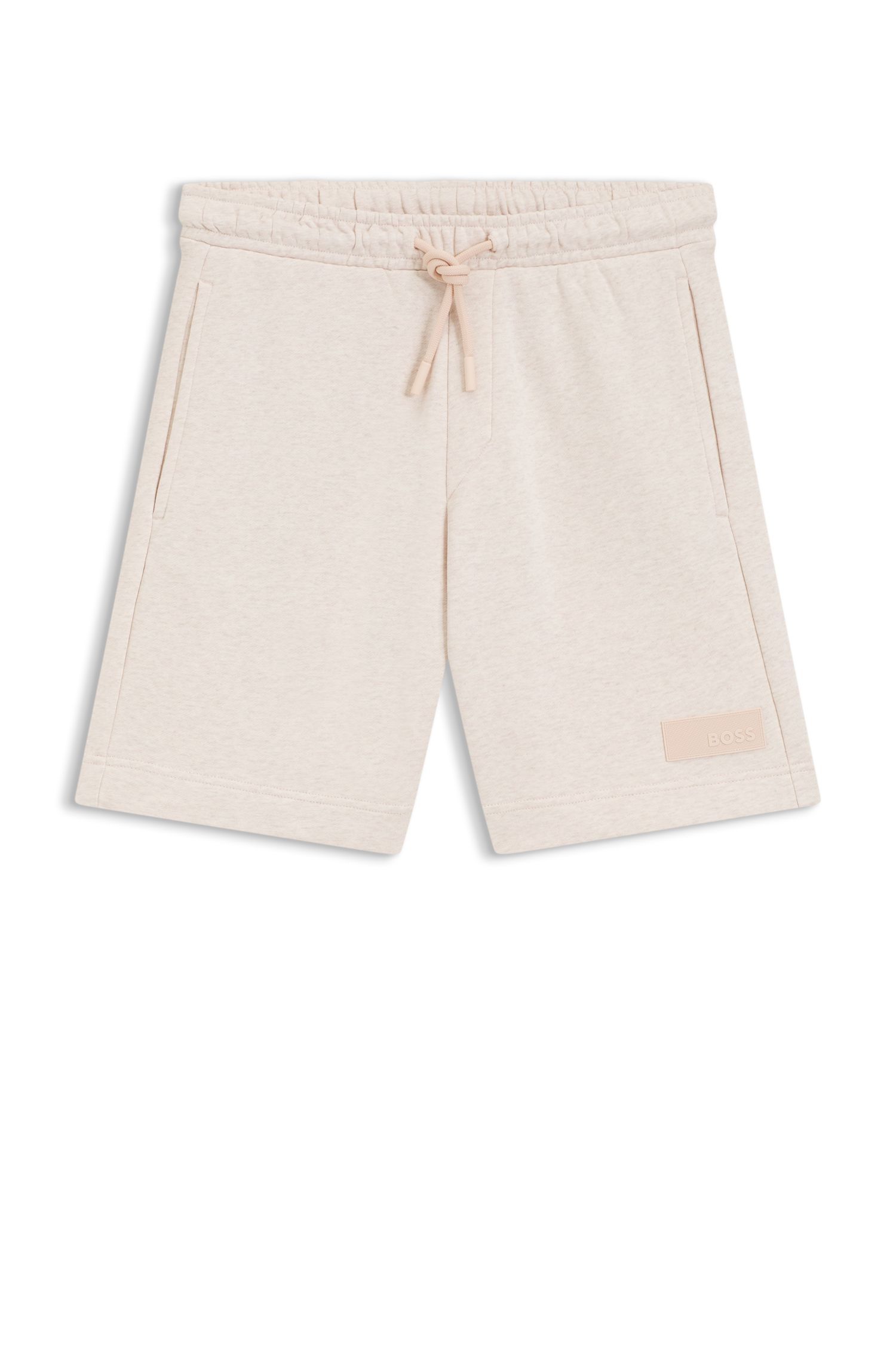BOSS - Quần short dáng rộng thoải mái làm từ vải French Terry cotton