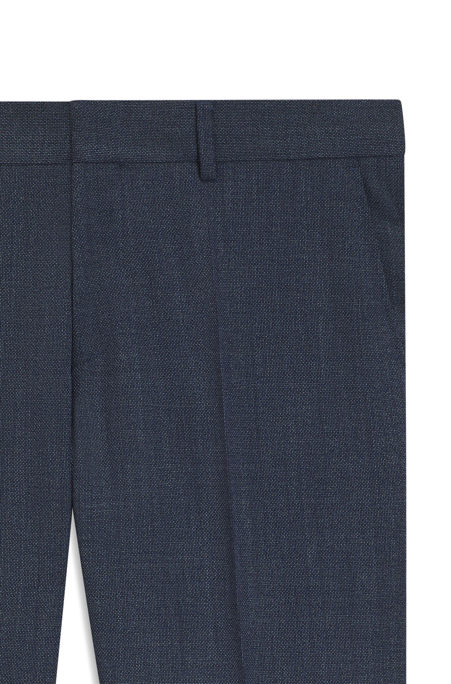 BOSS - Quần dài dáng slim fit vải len co giãn