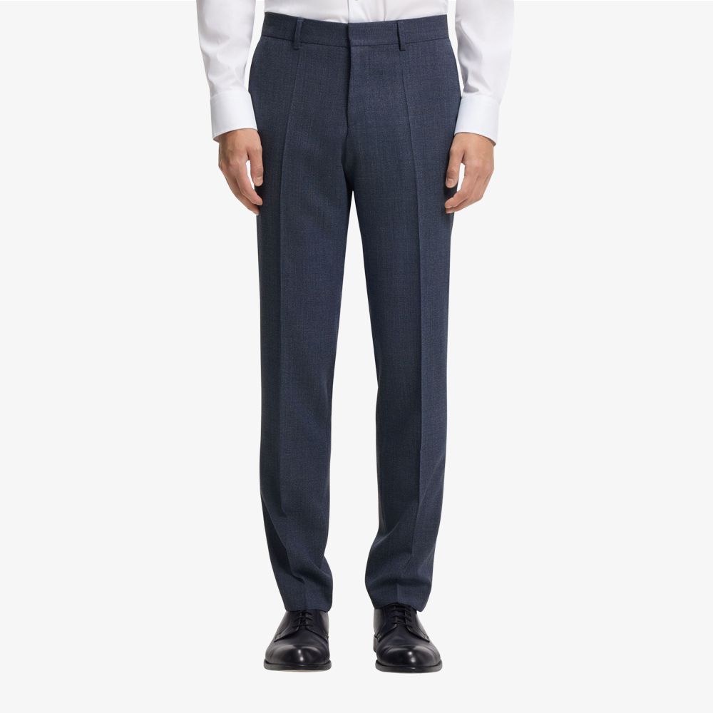 BOSS - Quần dài dáng slim fit vải len co giãn